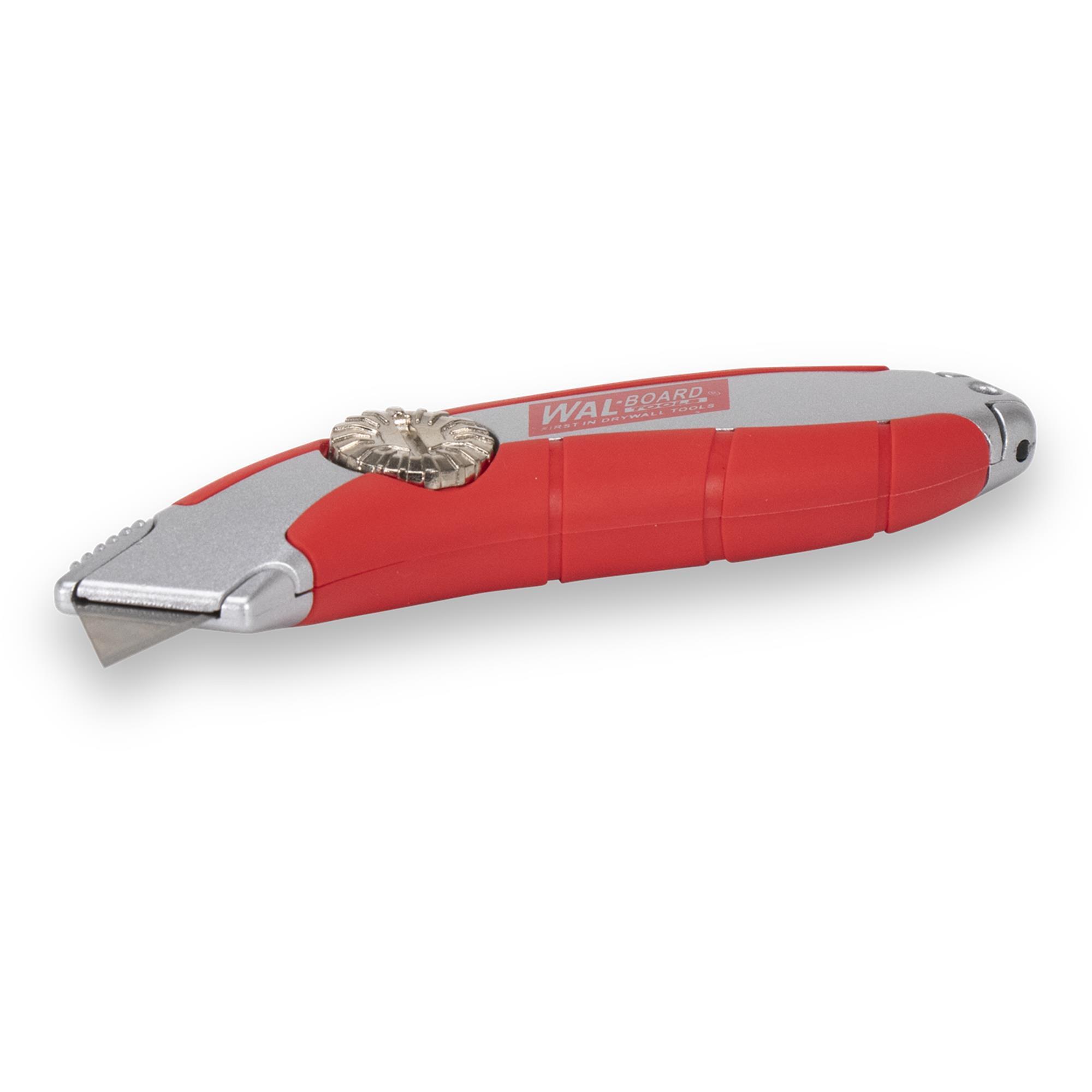 Wal-Board Comfort Fixed Blade Utility Knife — Rubber-Coated Grip, Heavy-Duty Zinc, Model# 015-009