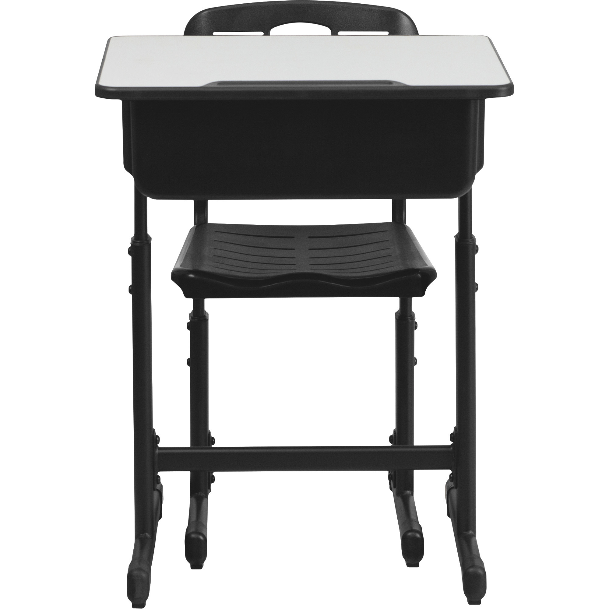 Flash Furniture Student Desk in Black and Gray