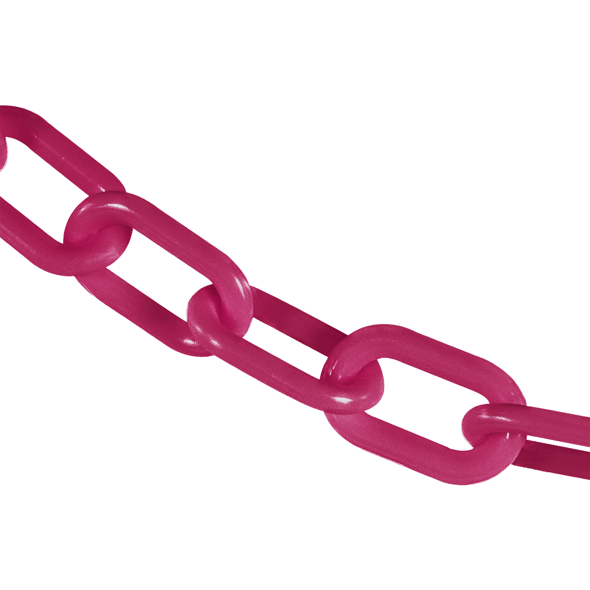 Mr. Chain Heavy-Duty Plastic Safety Chain — 2in. x 100ft., Safety Pink, UV Resistant, Model# 51025-100