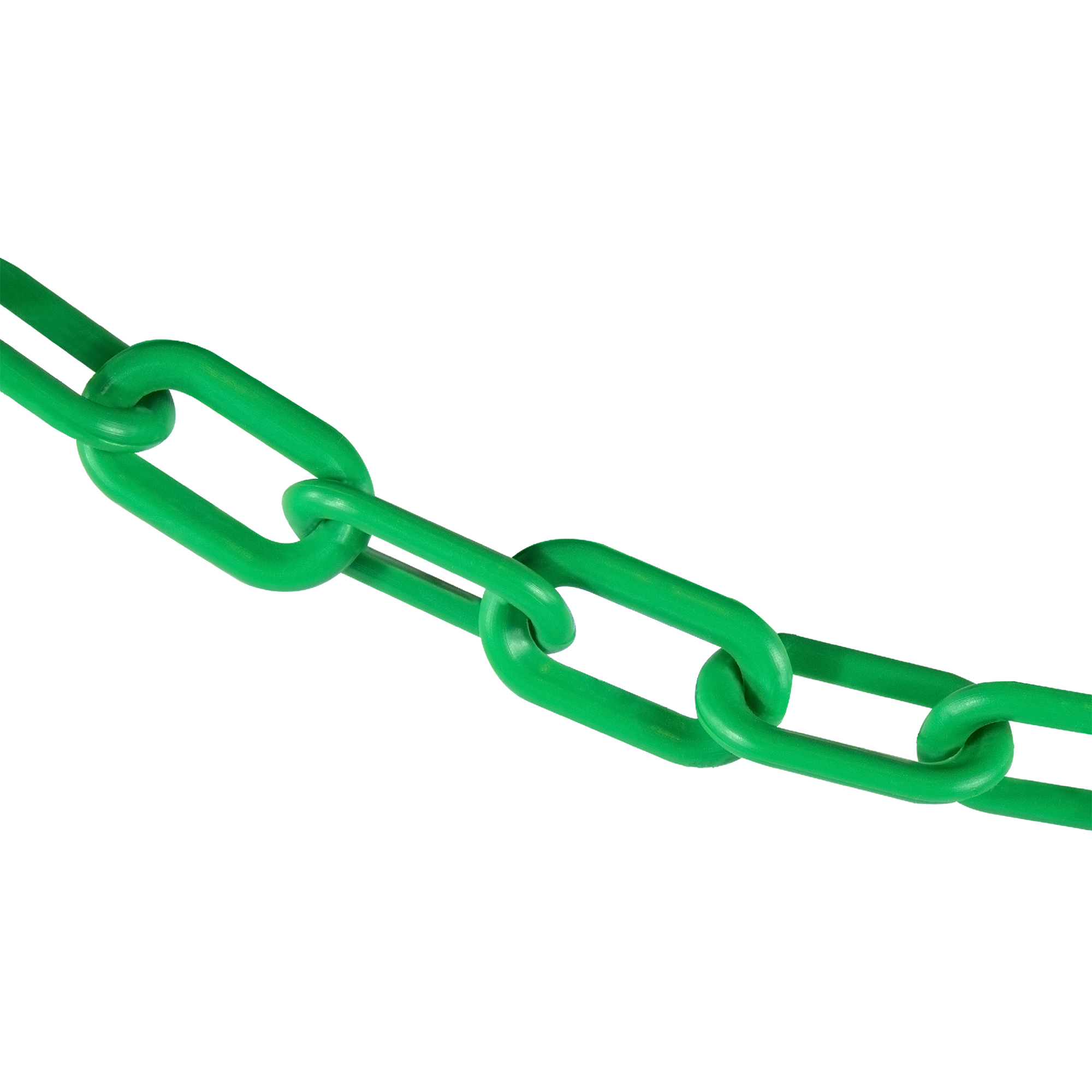 Mr. Chain Plastic Safety Chain — 2in. x 100ft., High-Density Polyethylene, UV Resistant, Green, Model# 50004-100