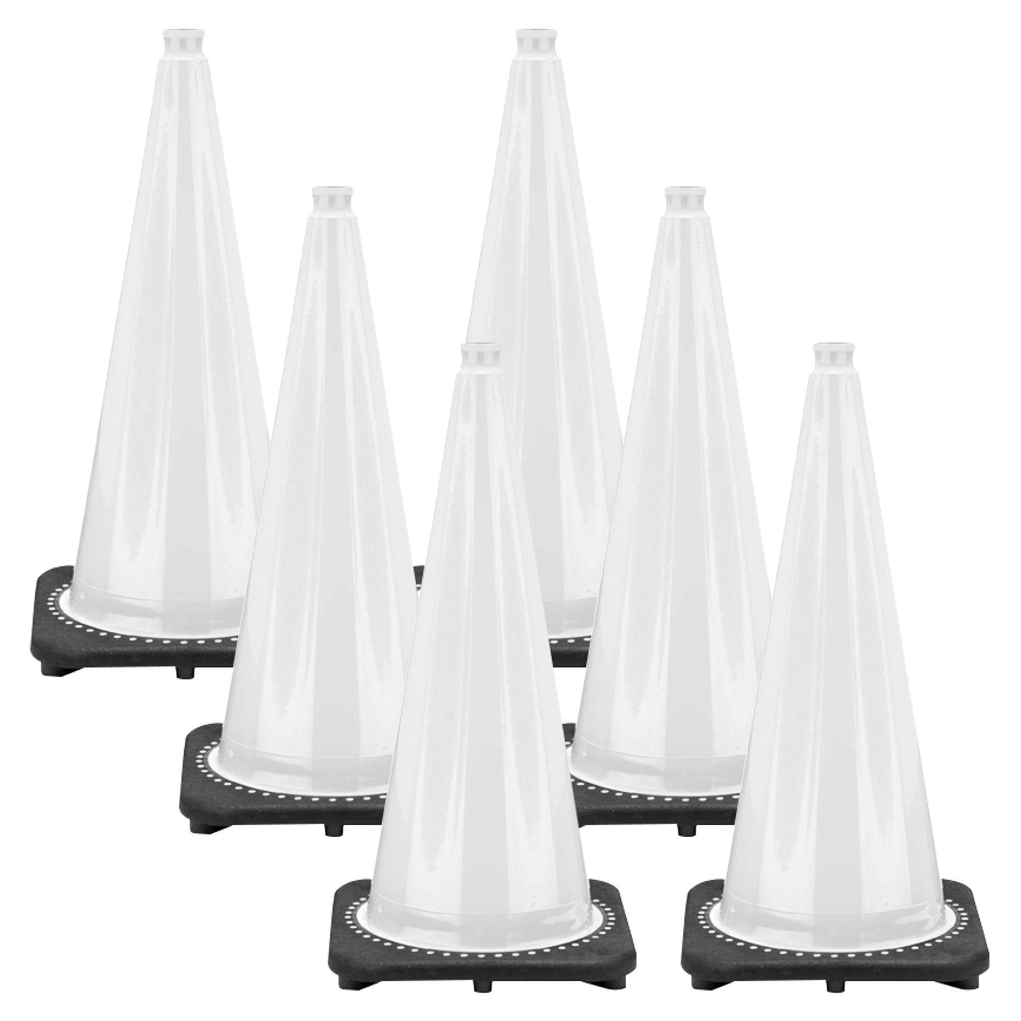 Mr. Chain White Traffic Cones — 28in., 6-Pack, Model# 97501-6
