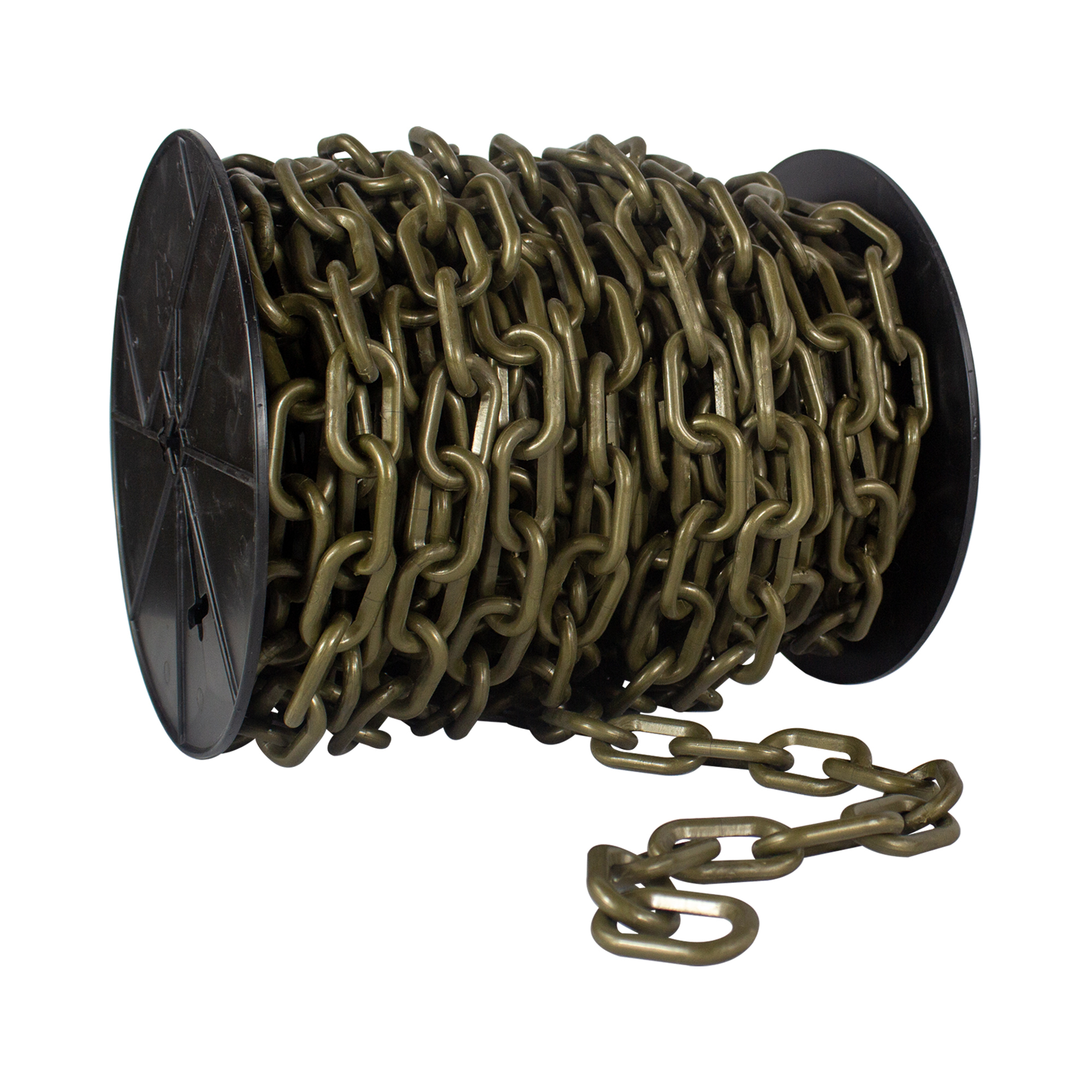 Mr. Chain Heavy-Duty Plastic Safety Chain — 2in. x 100ft., Khaki