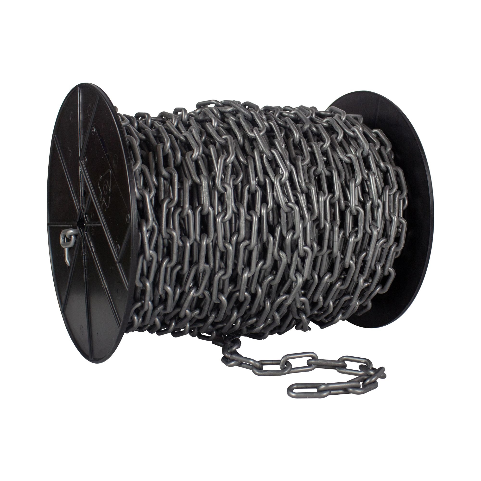 Mr. Chain Plastic Safety Chain — 1.5in. x 200ft., High-Density Polyethylene, UV Resistant, Silver, Model# 30108