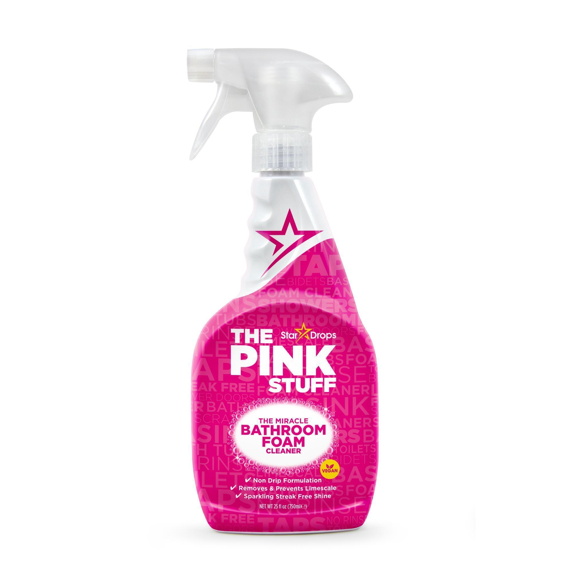 The Pink Stuff Miracle Bathroom Foam Cleaner, 25 Oz. Trigger Spray Bottle, 82383
