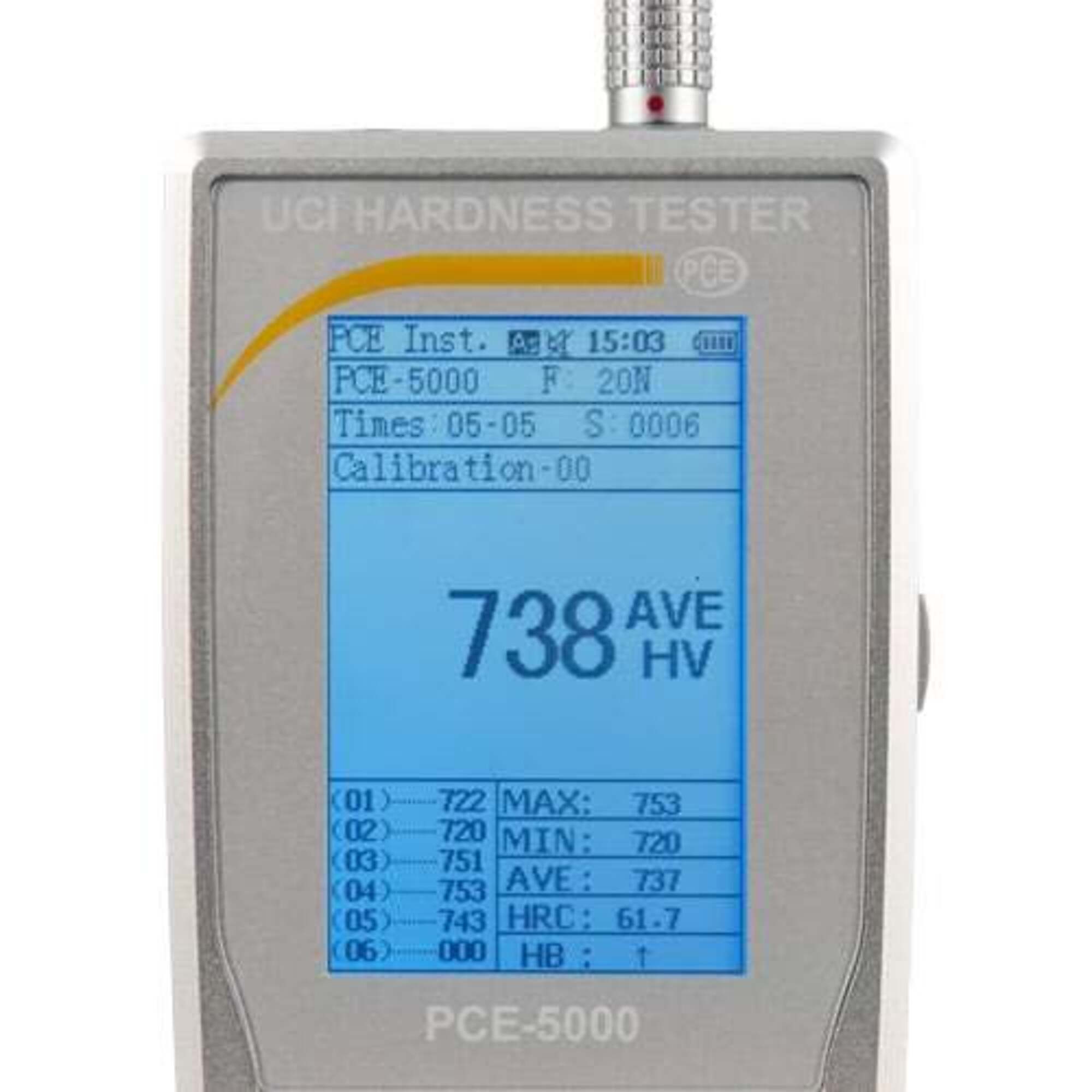 PCE Instruments Ultrasonic Hardness Tester — Portable, ASTM A138 UCI Method, Measures Metal Hardness, Model# PCE-5000