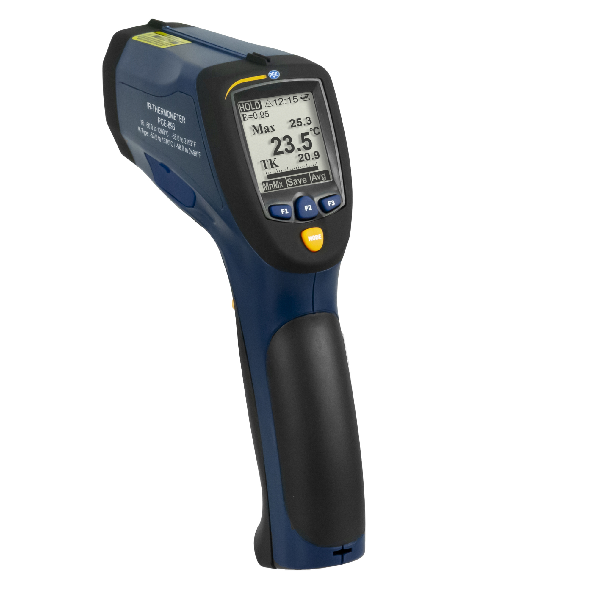 PCE Infrared Thermometer — Adjustable Emissivity, Model# PCE-893