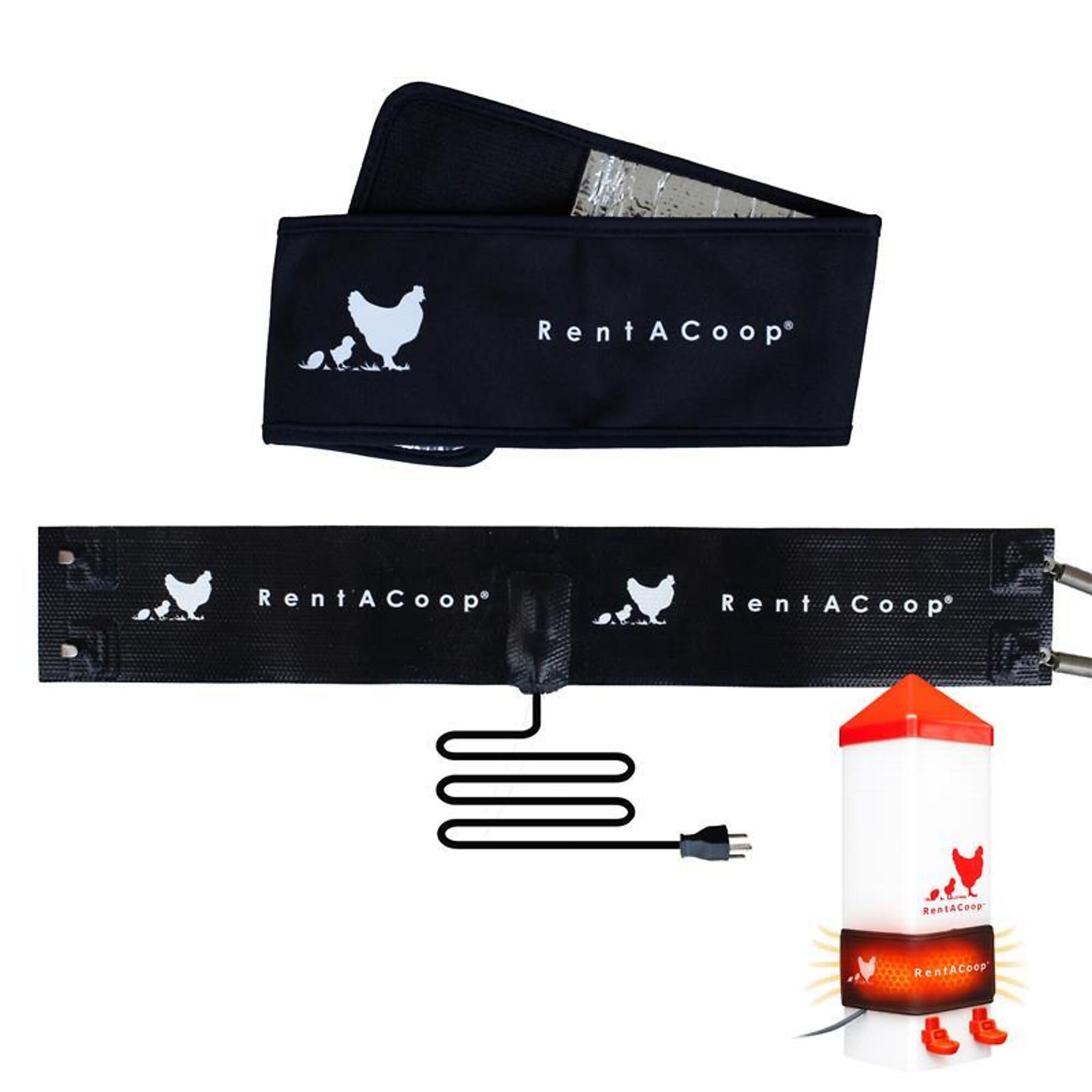 RentACoop Thermo Bucket Belt with Insulated Wrap — Fits 1 Gal. and 2 Gal. High Rise Waterers, Model# SRP-HEAT-TALL