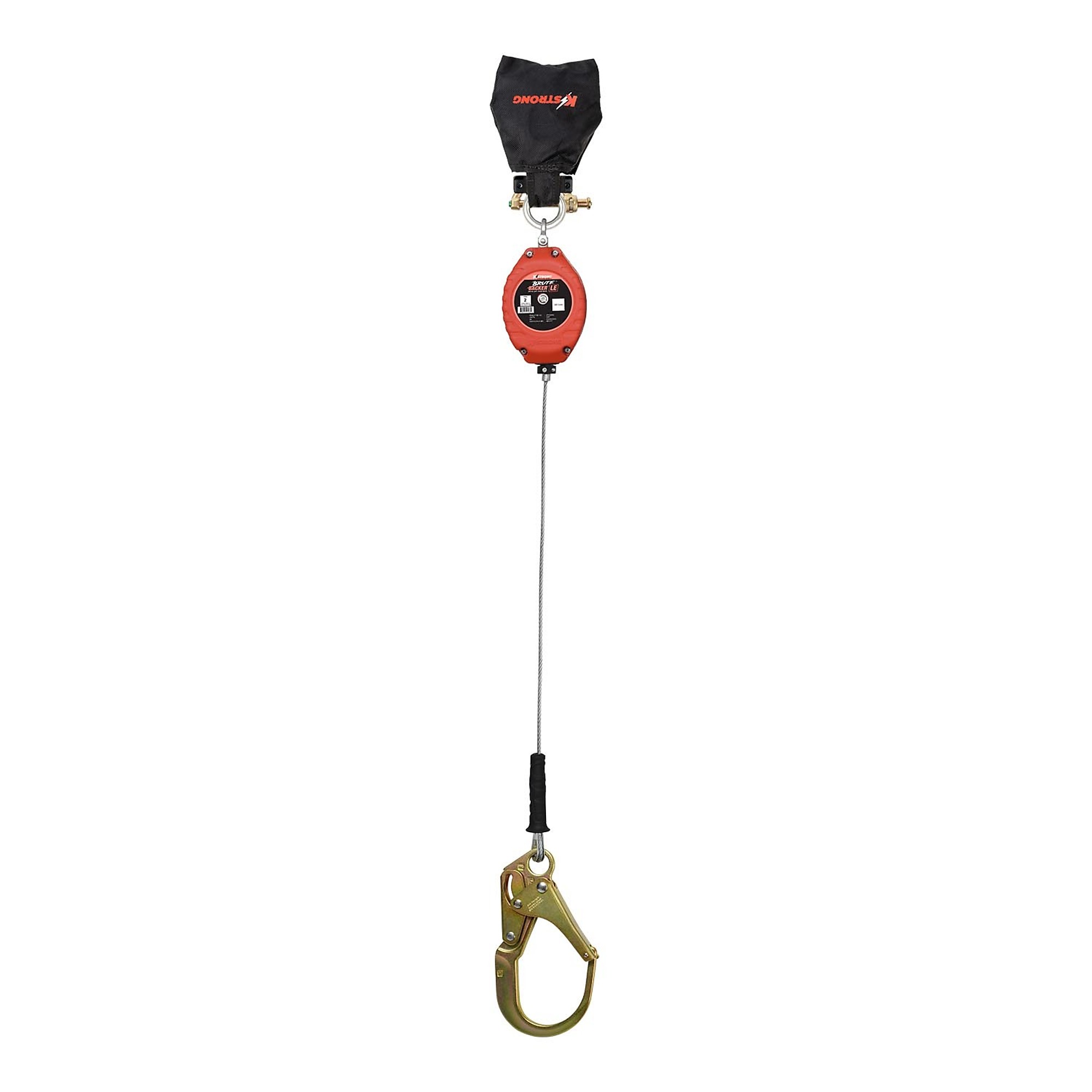 KStrong Brute Backer LE Cable SRL-P — 8.5ft., Rebar Hook, Galvanized Steel Wire Rope, 310-Lb. Capacity, Model# UFS314006L