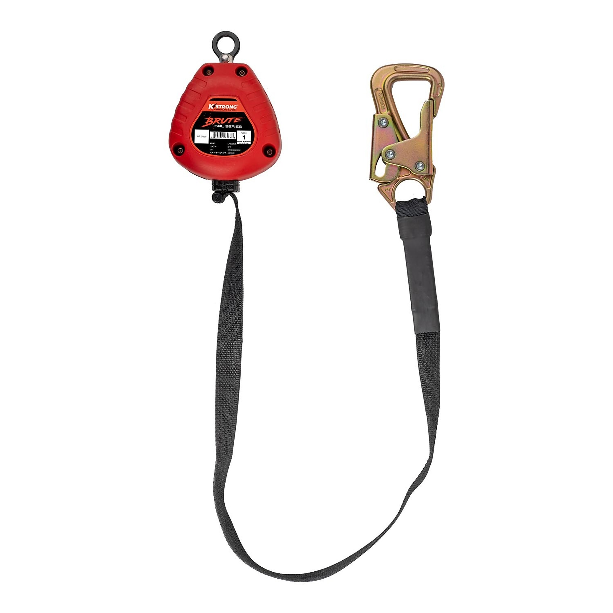 KStrong Brute Tie-Back SRL — 9ft., Hi-Abrasion Resistant Webbing, Tie-Back Hook, Dorsal Connector, ANSI, Model# UFS359506