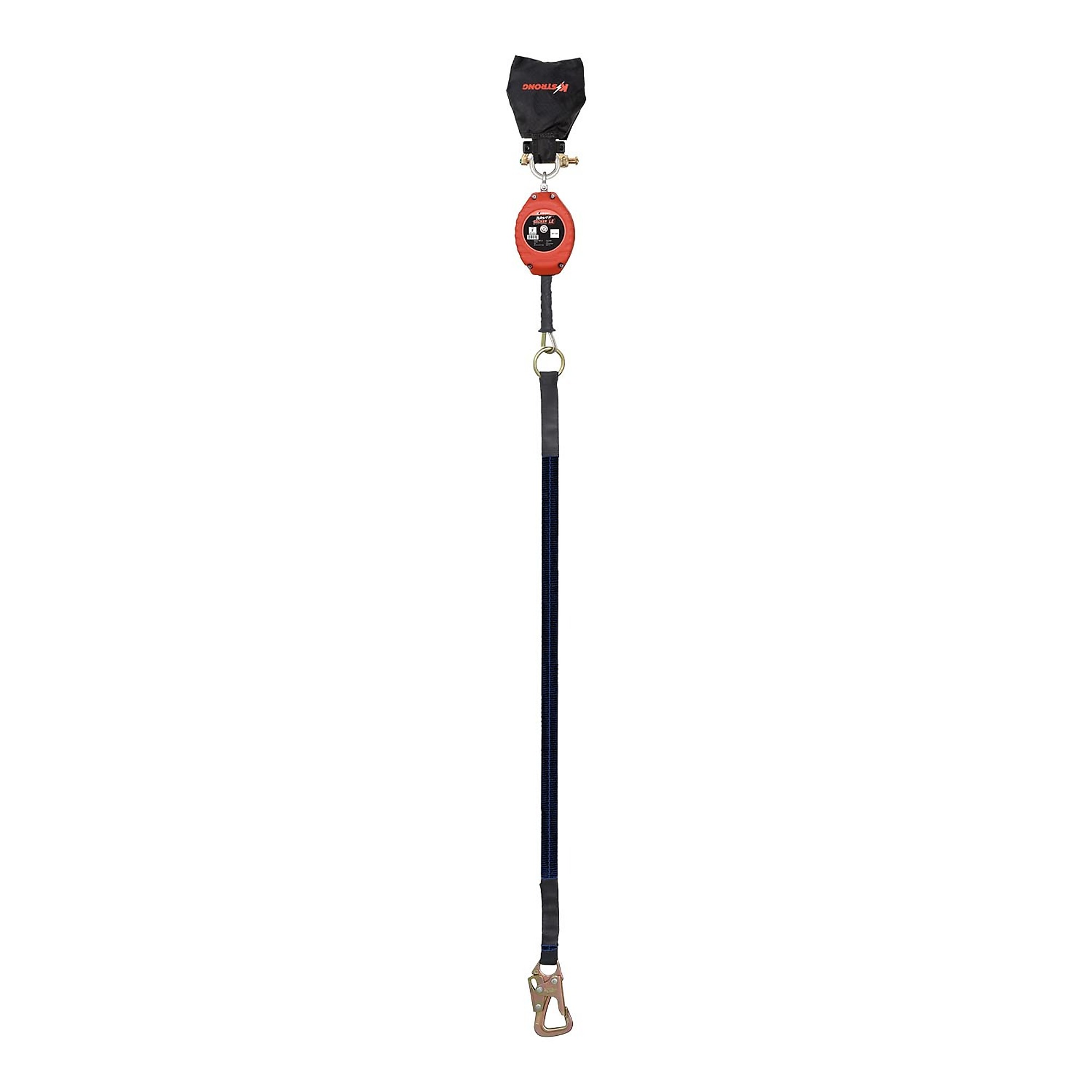 KStrong Brute Backer LE Retractable Lifeline — 8.5ft., Galvanized Steel, Tie-Back Hook, 310-Lb. Capacity, Model# UFS319006L