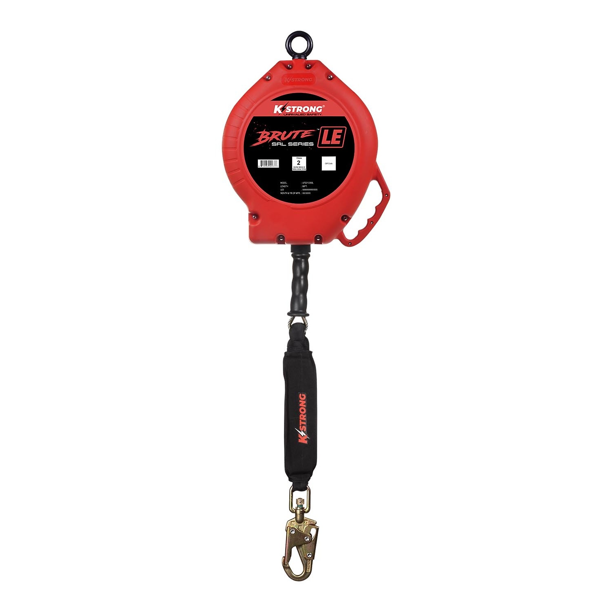 KStrong Brute Leading Edge Self-Retracting Lifeline — 80ft., Galvanized Steel Cable, Swivel Snap Hook, Model# UFS310080L
