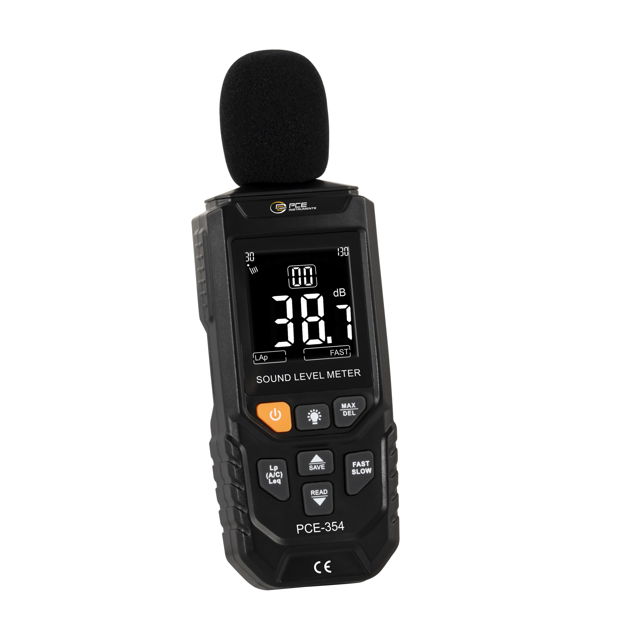 PCE Sound Level Meter — Handheld, LEQ Value Calculation, MAX Function, Model# PCE-354