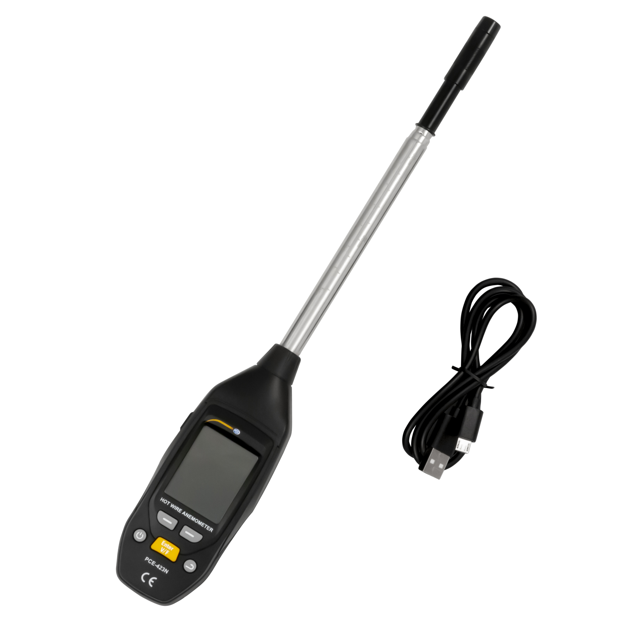 PCE Hot Wire Anemometer — 0-30 m/s, Volume Flow and Temperature, Model# PCE-423N