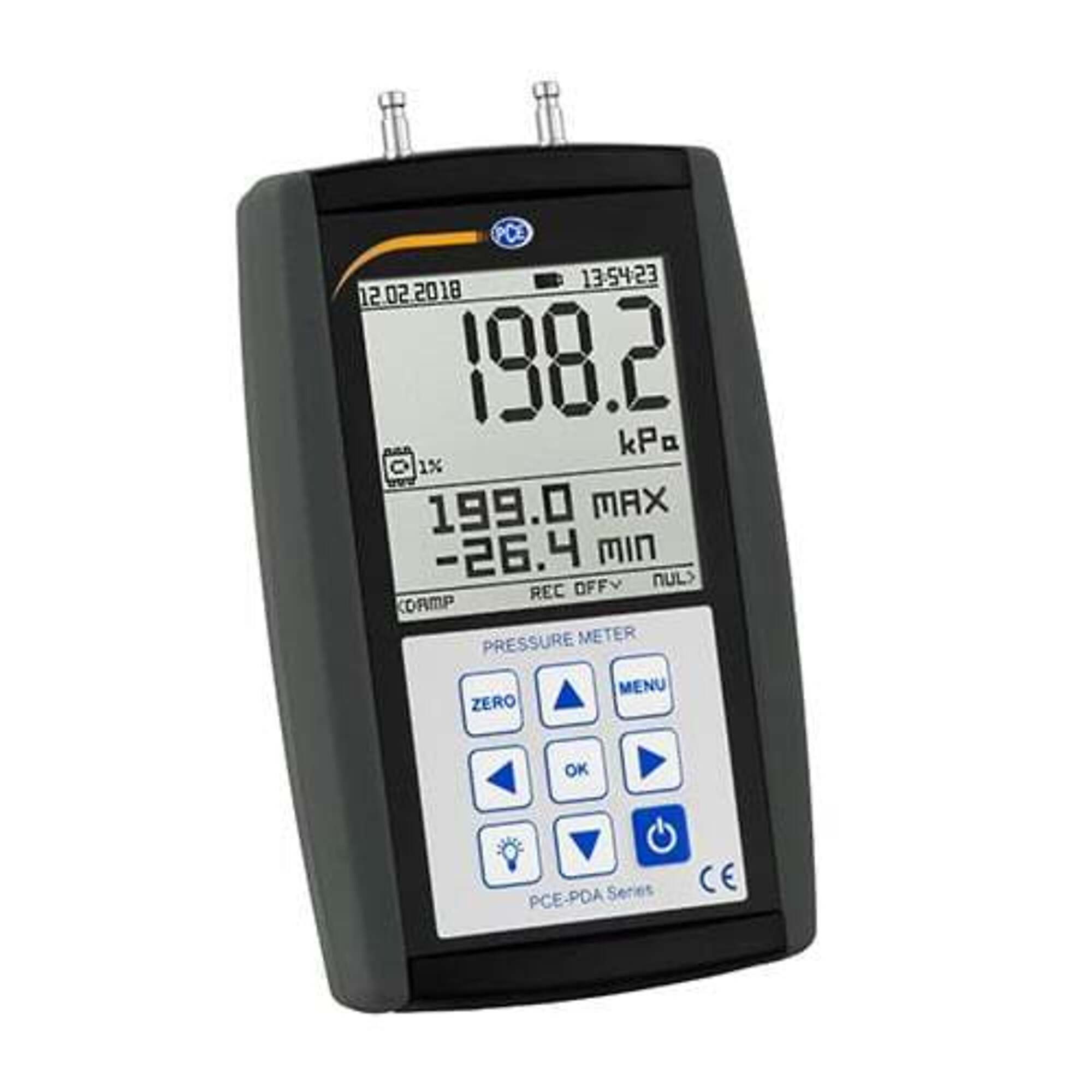 PCE Pressure Meter with Datalogger — ±2 Pa, Differential Pressure Gauge, Model# PCE-PDA 01L