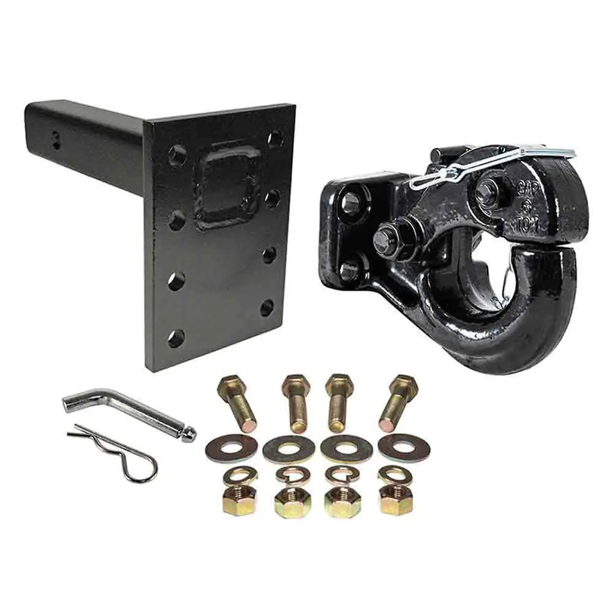 Rigid Hitch Pintle Kit — 6-Ton, 2in. Receiver, Solid Shank Mount, 12,000 Lb. GTW, Black Finish, Model# 10036-10KIT