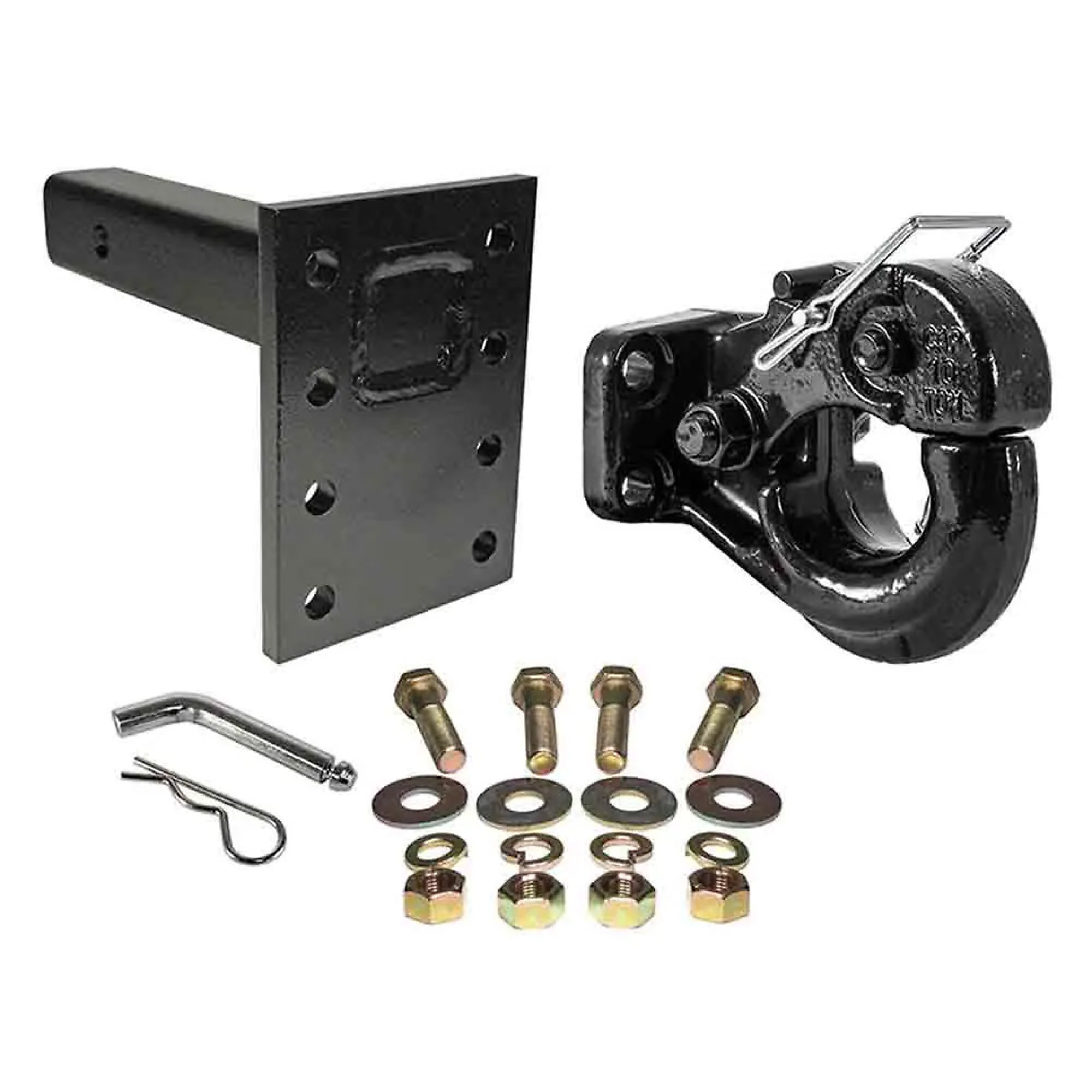Rigid Hitch Pintle Kit — 2in. Receivers, 15,000 Lb. GTW Mount, 20,000 Lb. GTW Hook, Tethered Pin, Bolt Kit, Model# 10039-10KIT