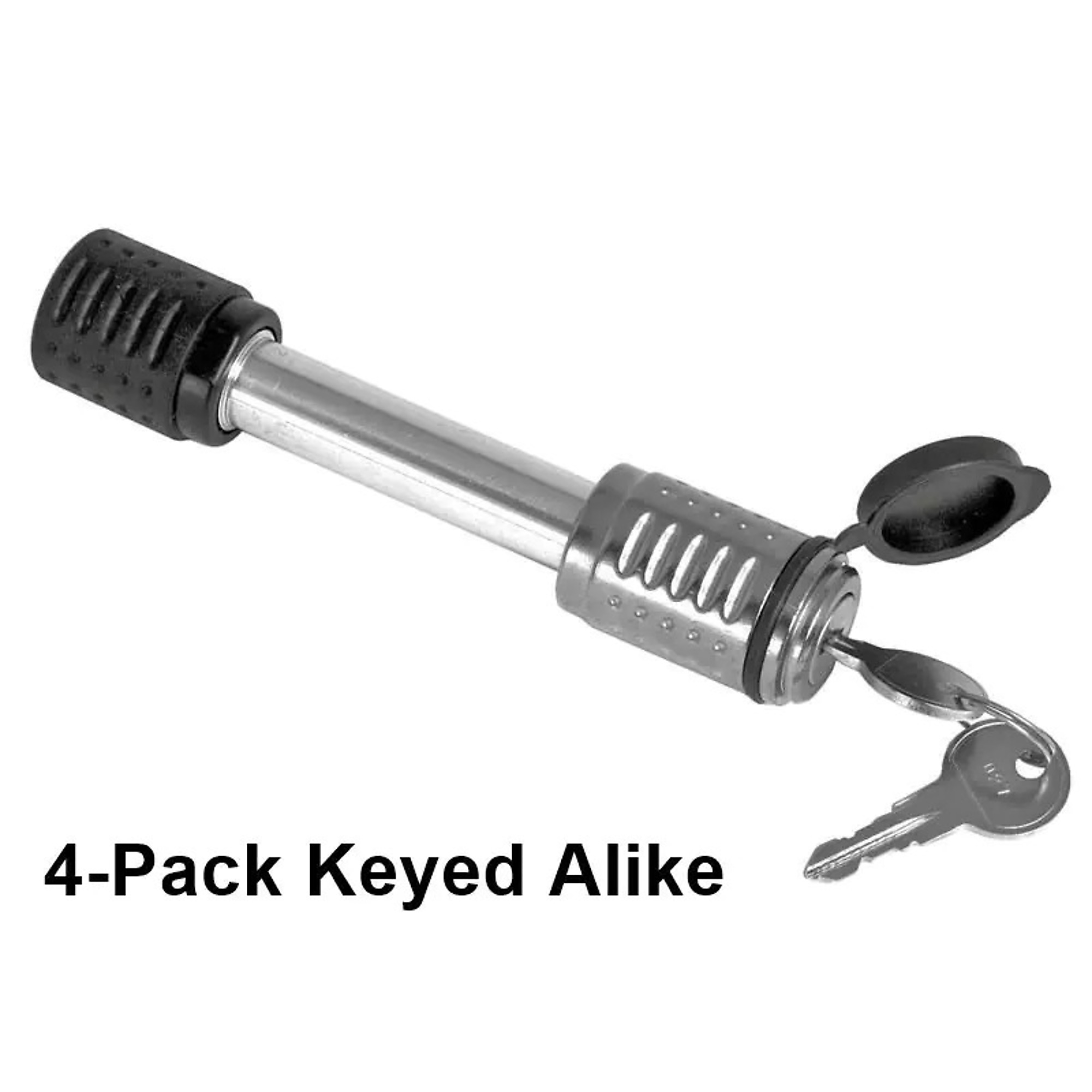 DeadBolt Barbell Hitch Pin Lock — 4-Pack, Keyed Alike, 5/8in. Diameter, Fits 2in. Receiver, Model# RH-3-KA4