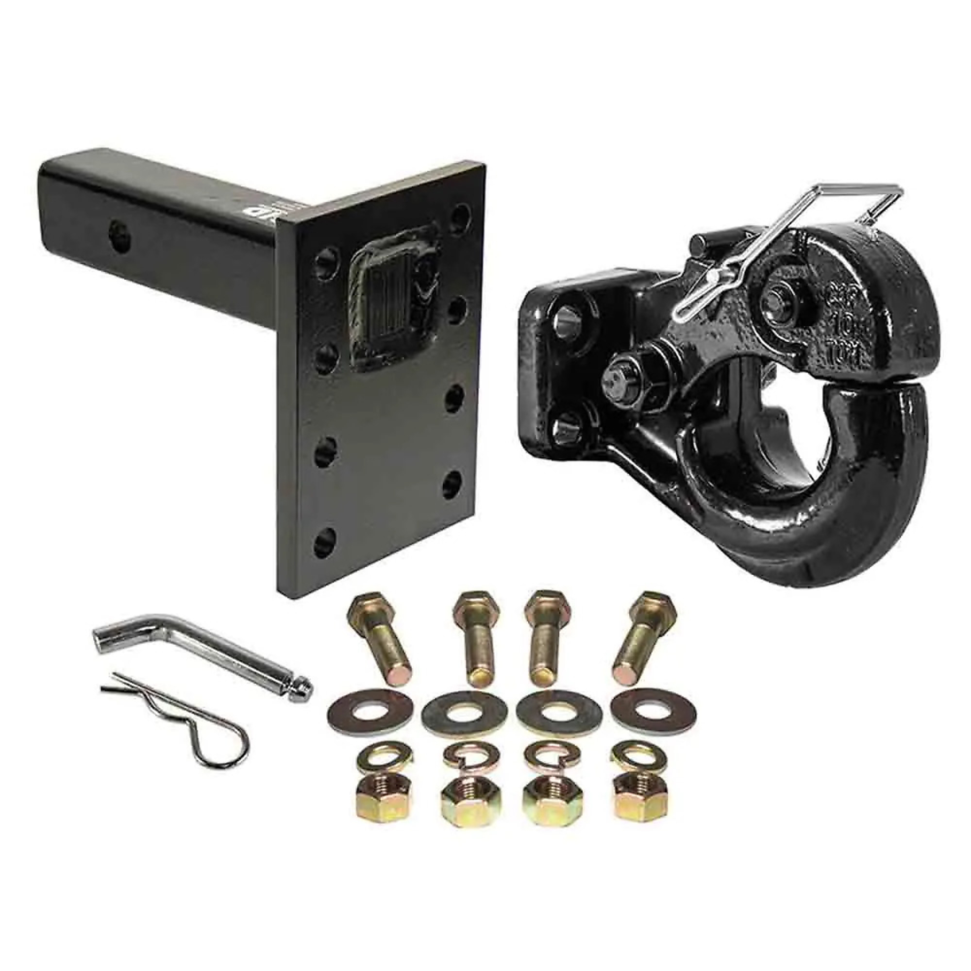 Rigid Hitch Pintle Kit — 2in. Receiver, 15,000 Lb. Rating, 10-Ton Pintle Hook, Tethered Pin, Bolt Kit, 5/8in. Hitch Pin, Model# 10039-8KIT