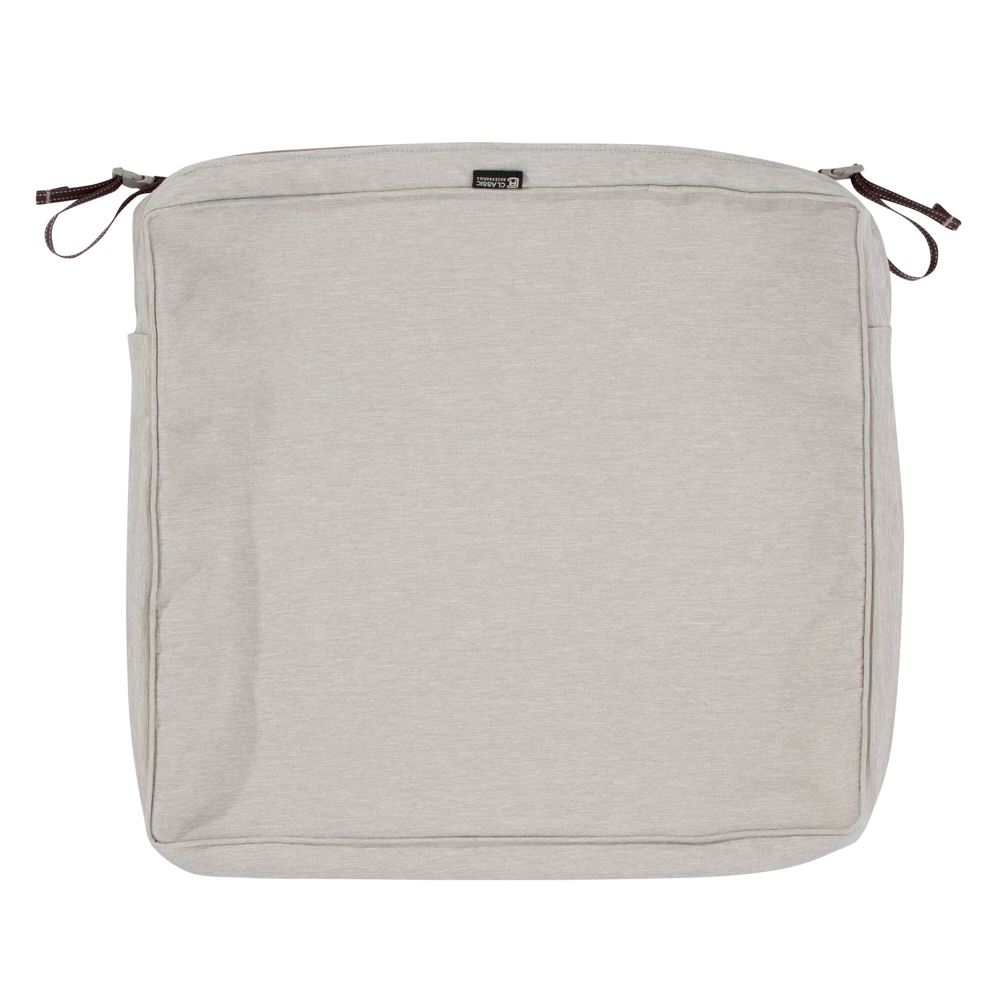 Classic Accessories Montlake FadeSafe Rectangular Patio Dining Seat Cushion Cover — 21in. x 19in. x 3in., Water-Resistant, Heather Grey, Model# 60-069-011001-RT
