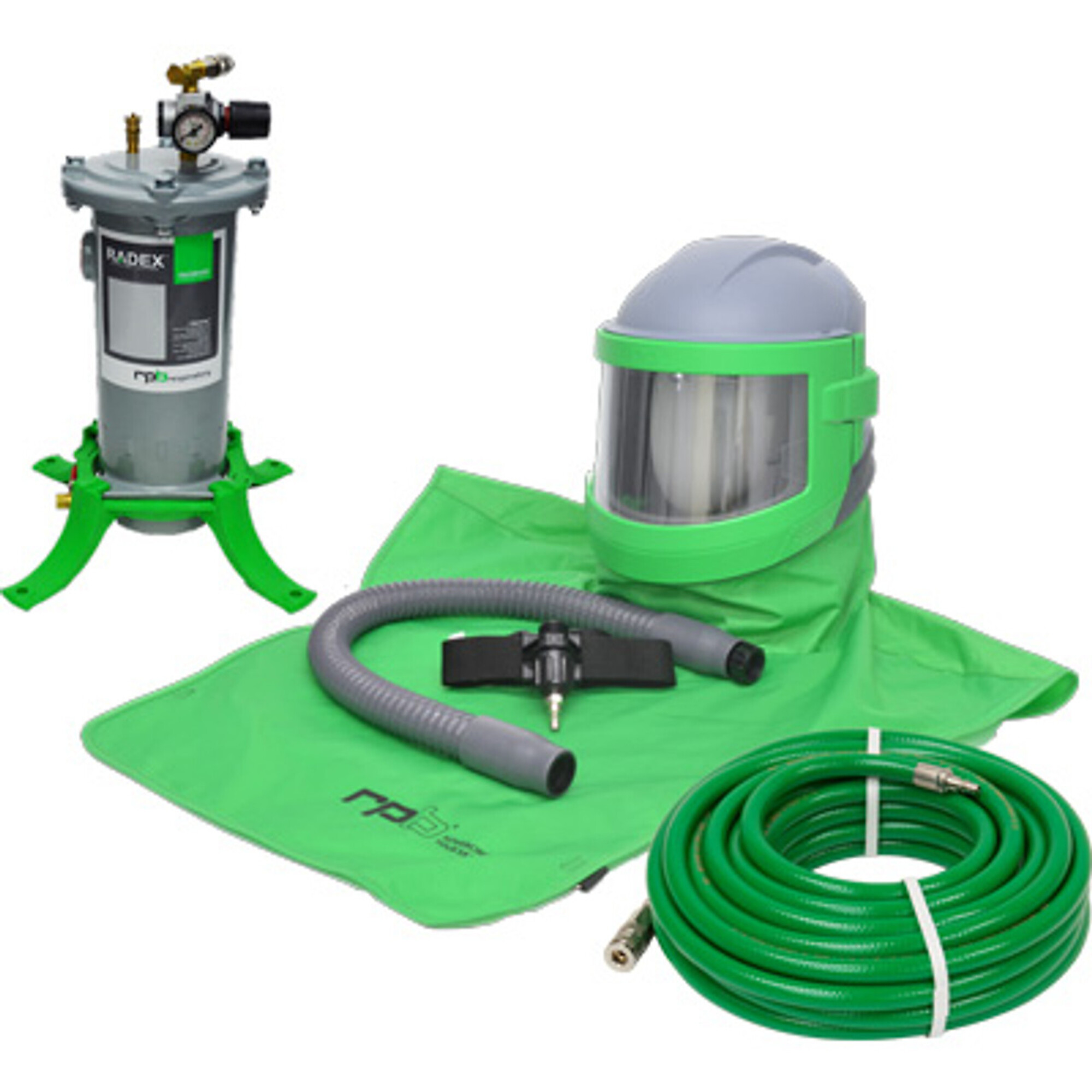 RPB Nova 3 Respirator Package — Flow Control Valve, Medium Side Pads, 50ft. Breathing Air Supply Hose, Radex Airline Filter, Model# NV3-702-50-PFC