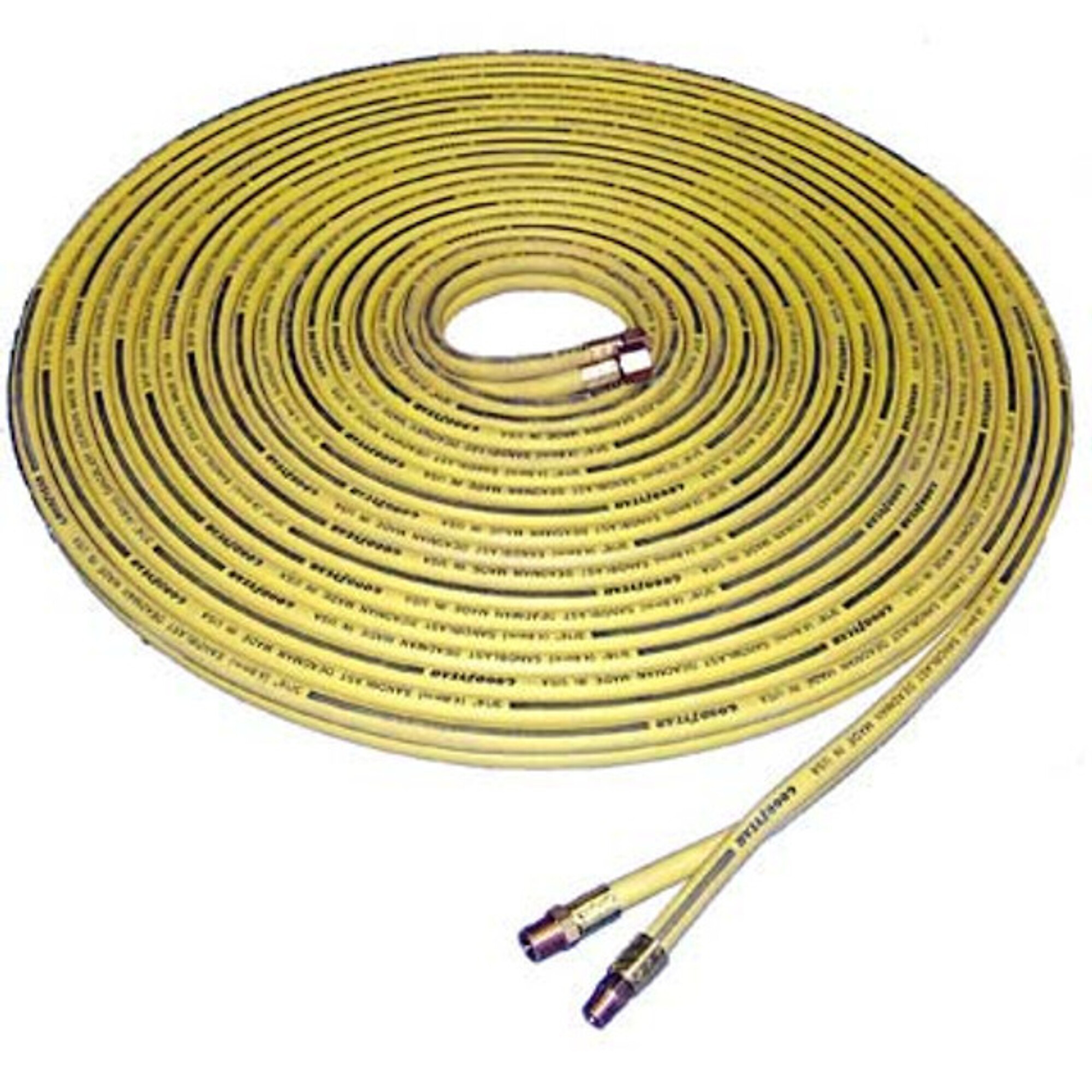 Pirate Brand Twinline Control Hose Assembly — 3/16in. ID x 55ft., Yellow/Yellow with Black Stripe, Model# 200-055