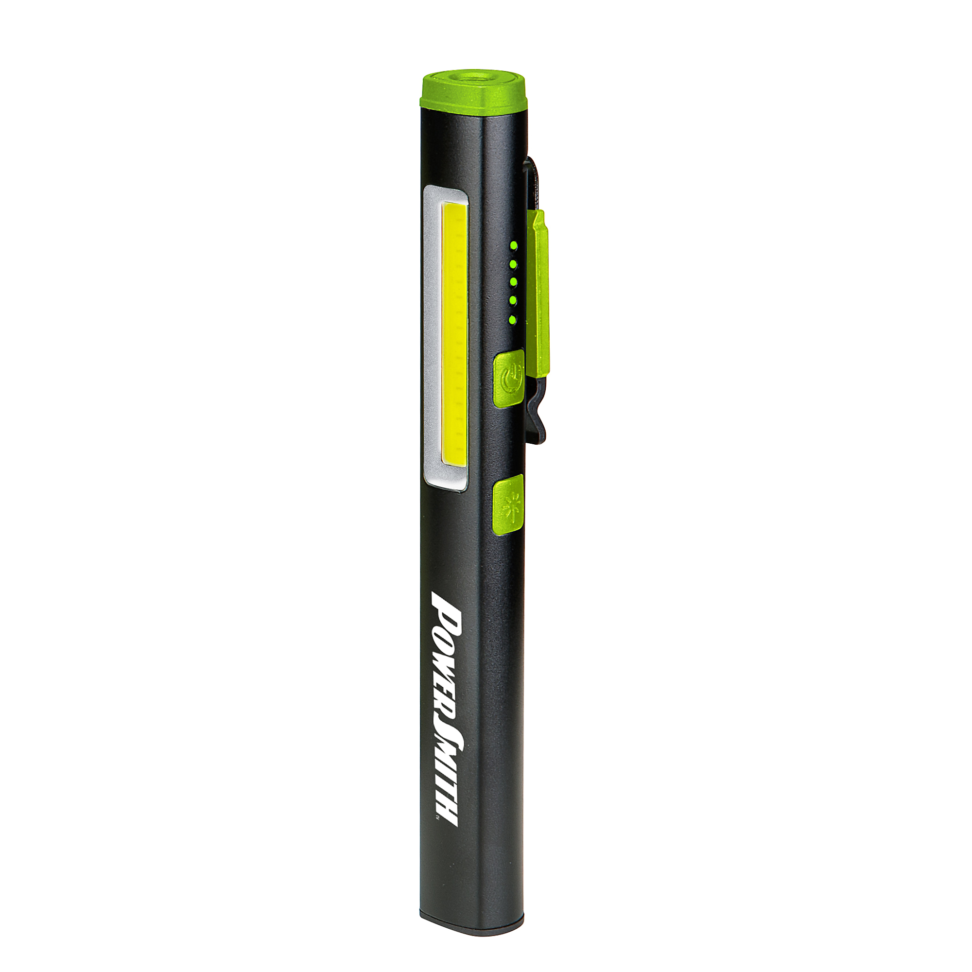 PowerSmith Rechargeable LED Pen Light — 450 Lumen Flood Light, 140 Lumen Spot Light, UV Mode, Model# PILP450UVL