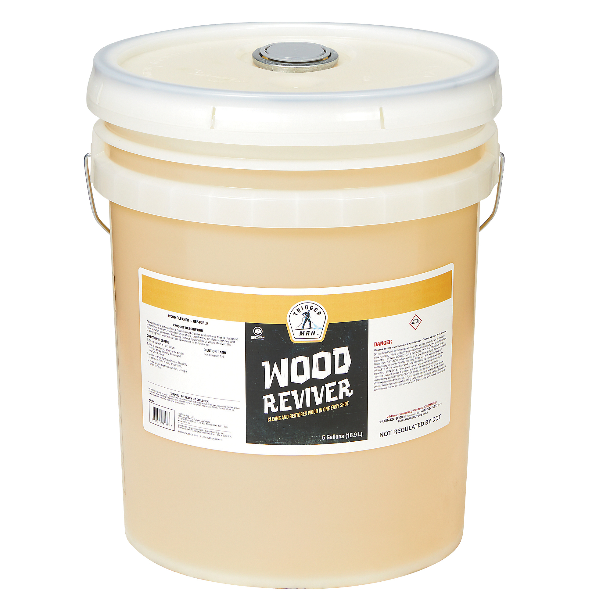 Trigger Man Wood Reviver, Pressure Washer Chemical, 5 Gallons