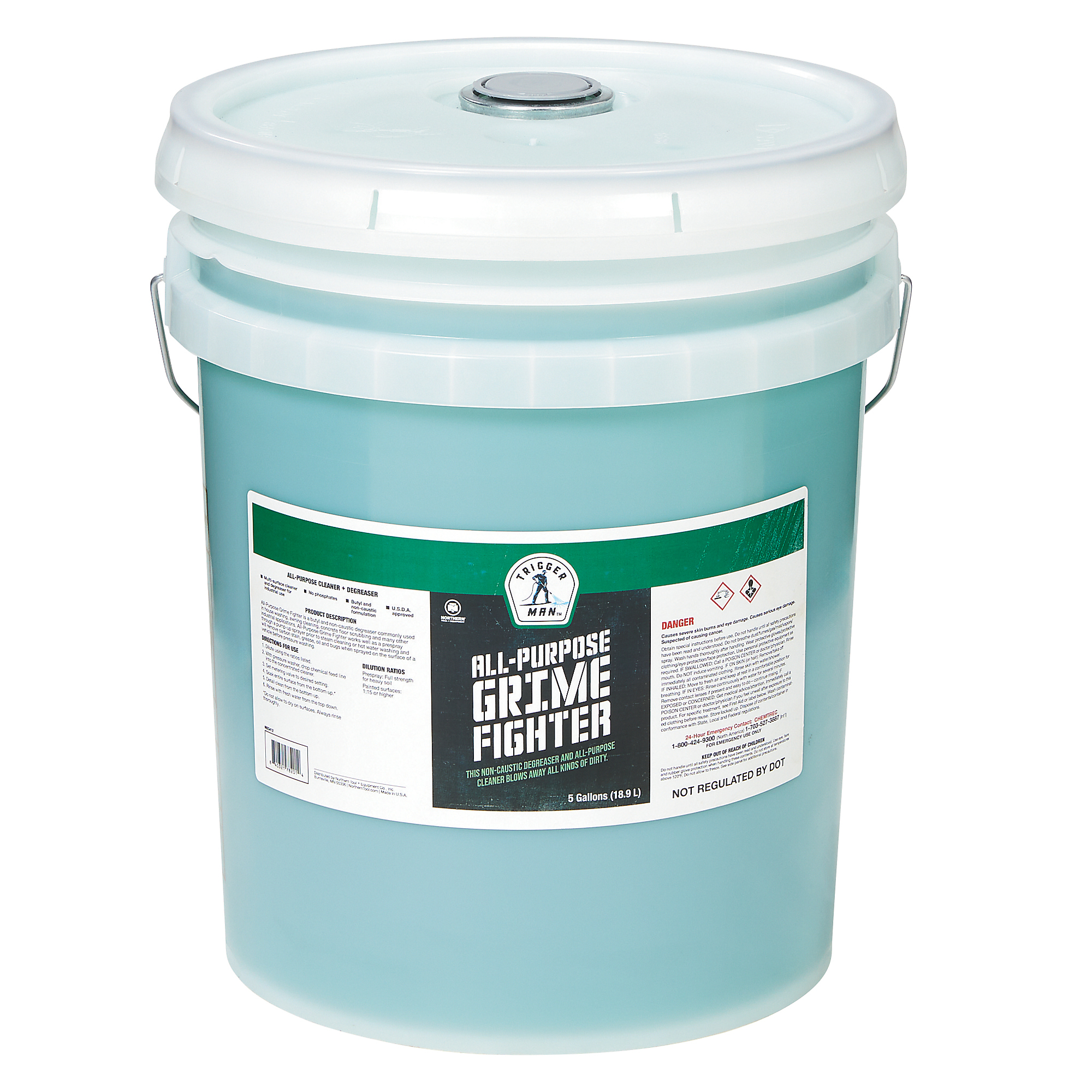 Trigger Man All-Purpose Grime Fighter, Pressure Washer Chemical, 5 Gallons