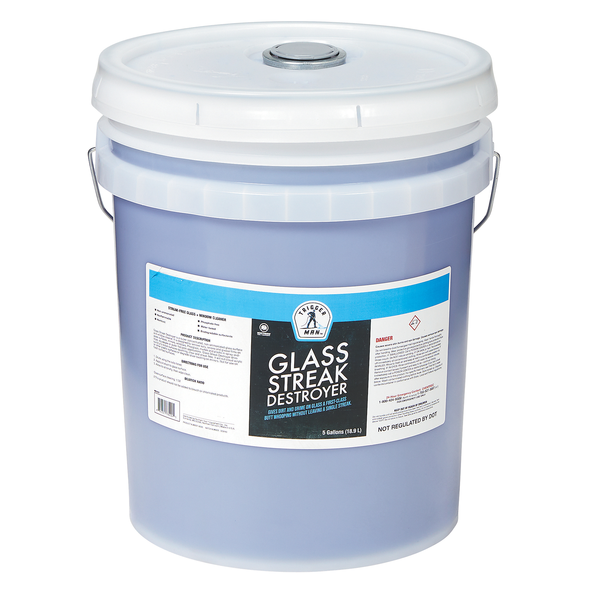 Trigger Man Glass Streak Destroyer, Pressure Washer Chemical, 5 Gallons