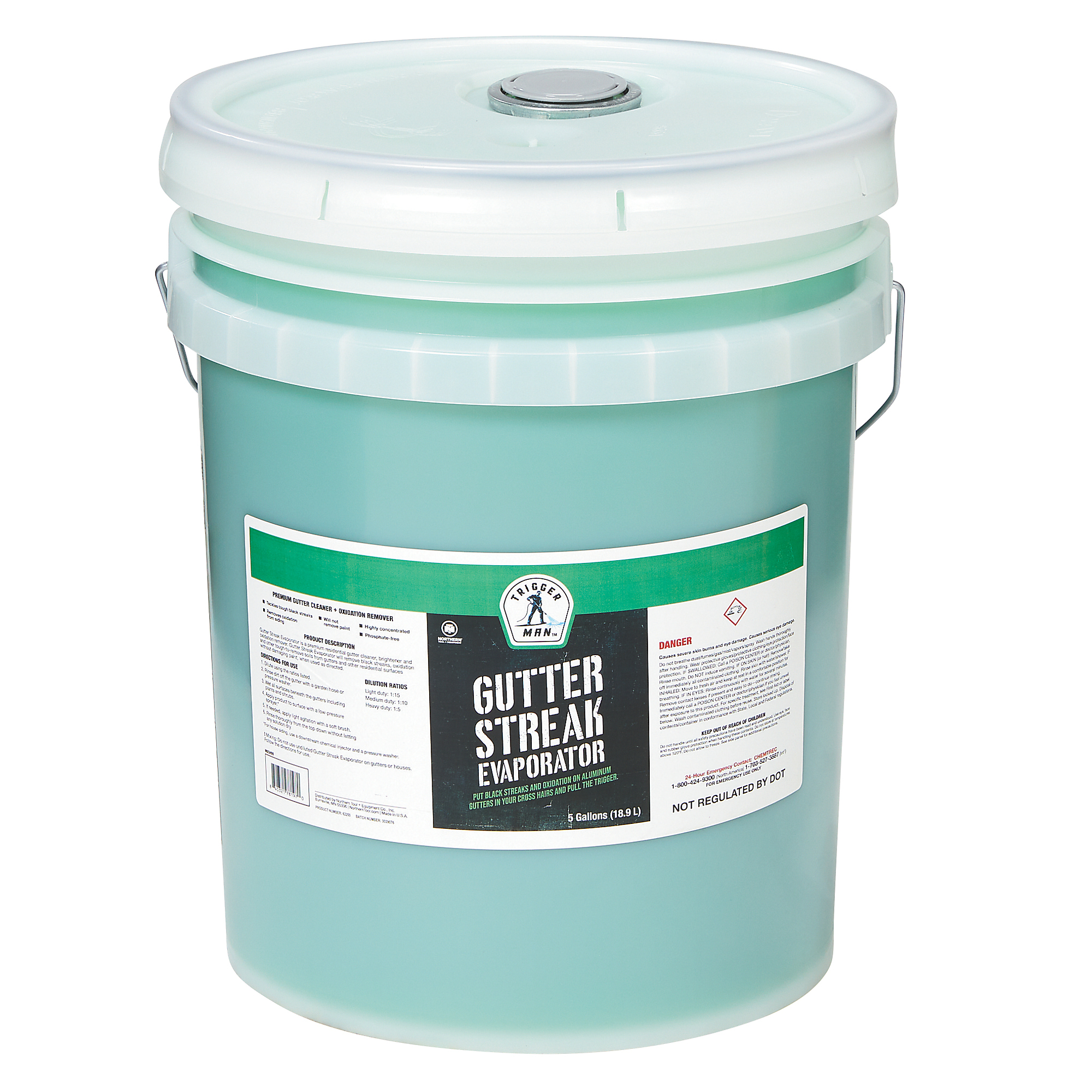 Trigger Man Gutter Streak Evaporator, Pressure Washer Chemical, 5 Gallons