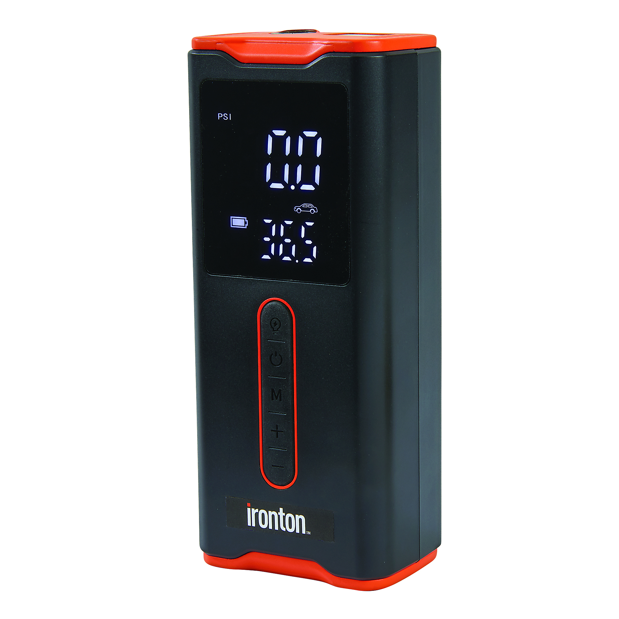 Ironton Portable Tire Inflator/Air Compressor, Cordless Lithium Battery Powered, Automatic Shutoff, LED Worklight