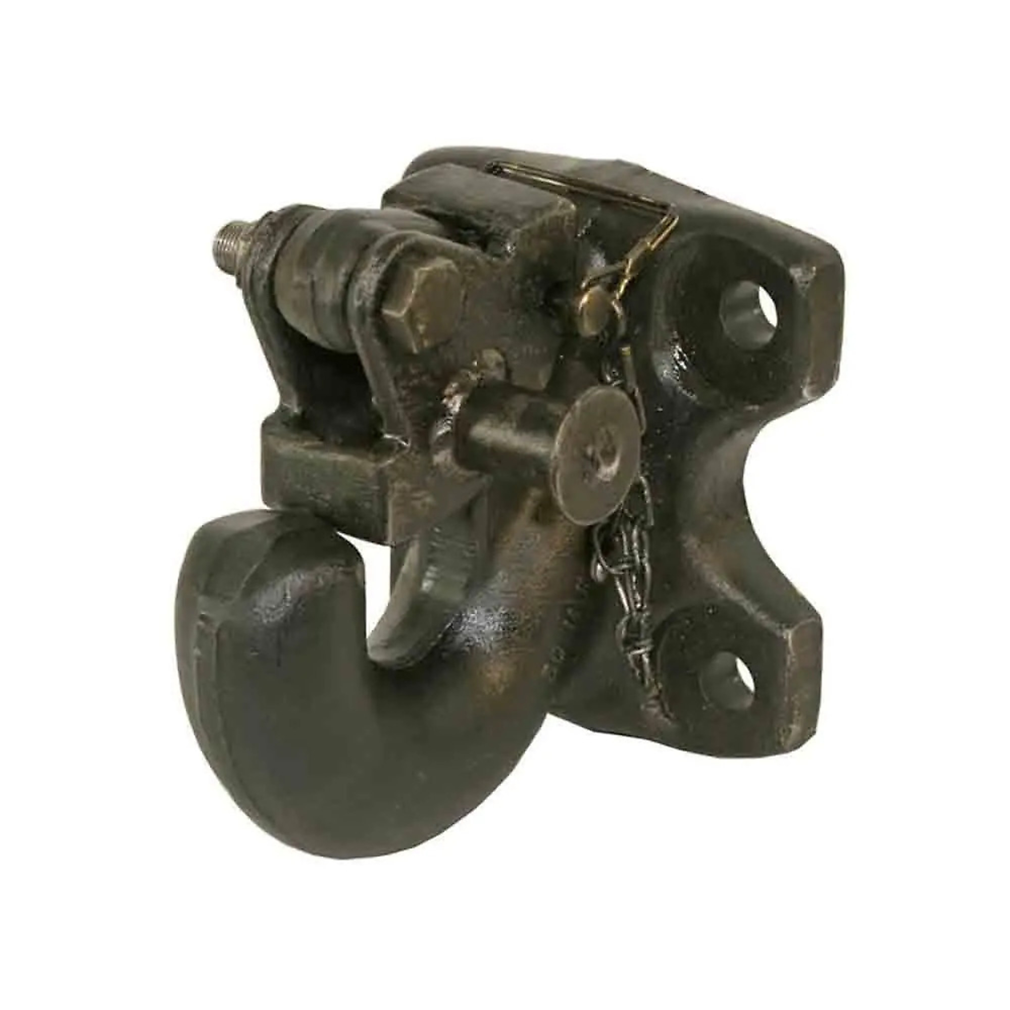 Wallace Forge Rigid Mount Pintle Hook — 30-Ton Capacity, 60,000 lbs., 2-3/8in. - 3in. Eye, Black, Model# 2058115