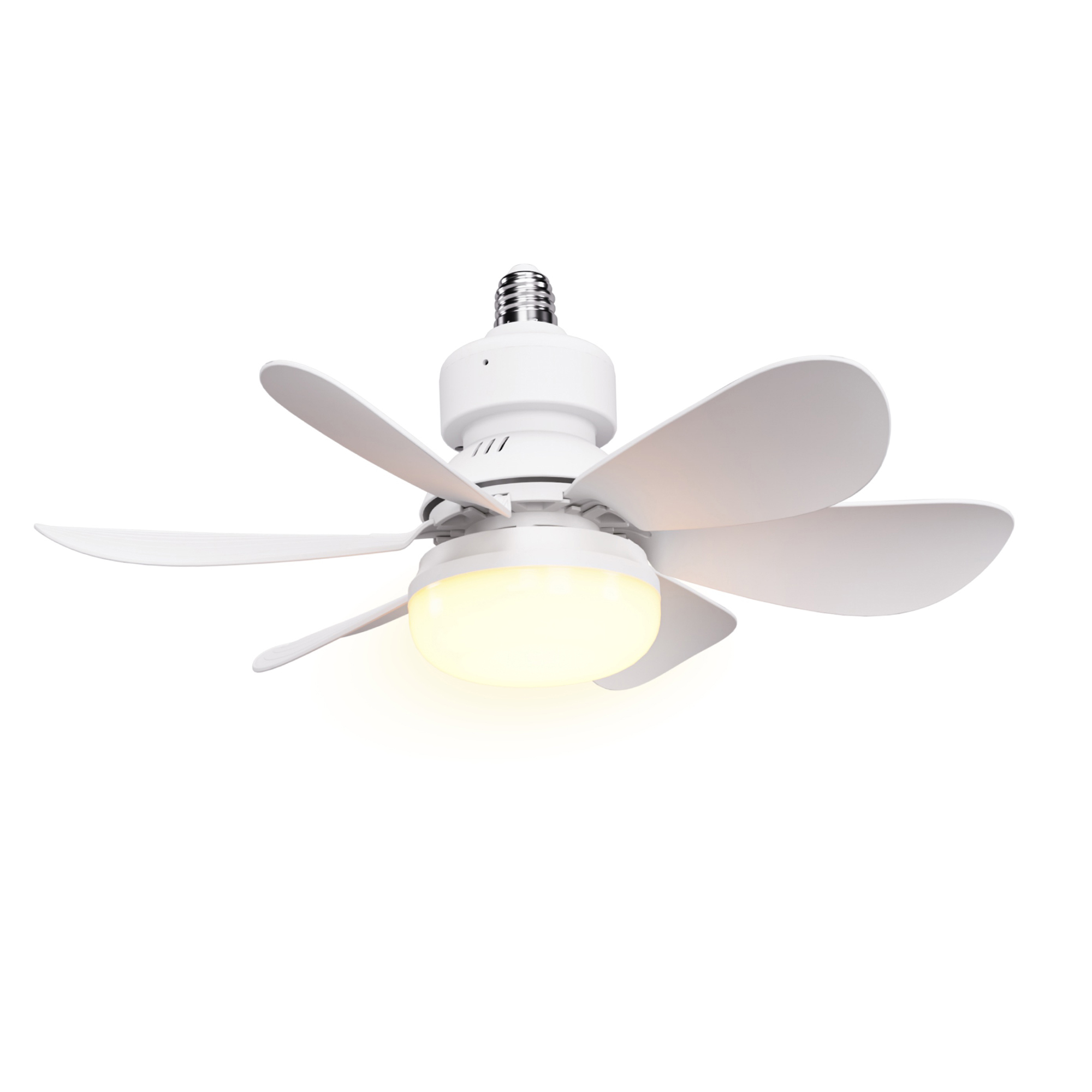 Airbro 21in. 3-Speed Socket Fan with Integrated Light — White, Remote Control, Adjustable Brightness, Model# FLA-21
