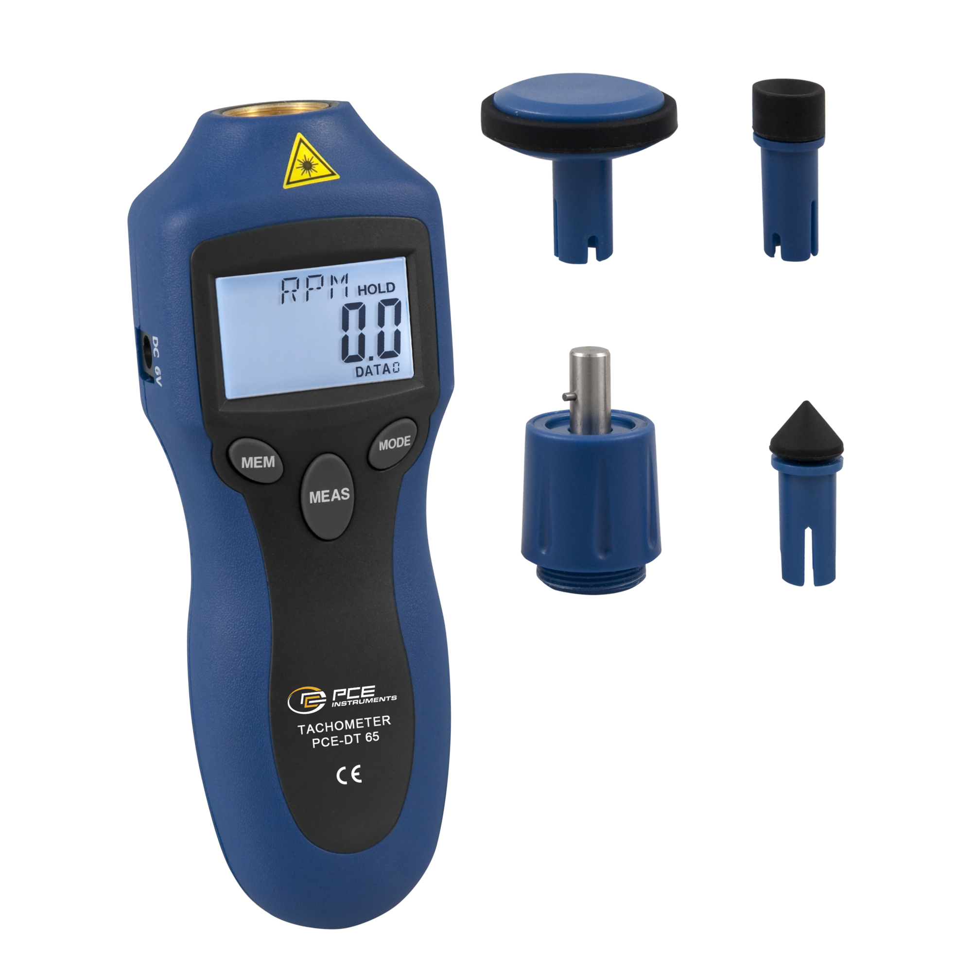 PCE Digital Tachometer — Contact and Non-Contact, Laser, Handheld ...