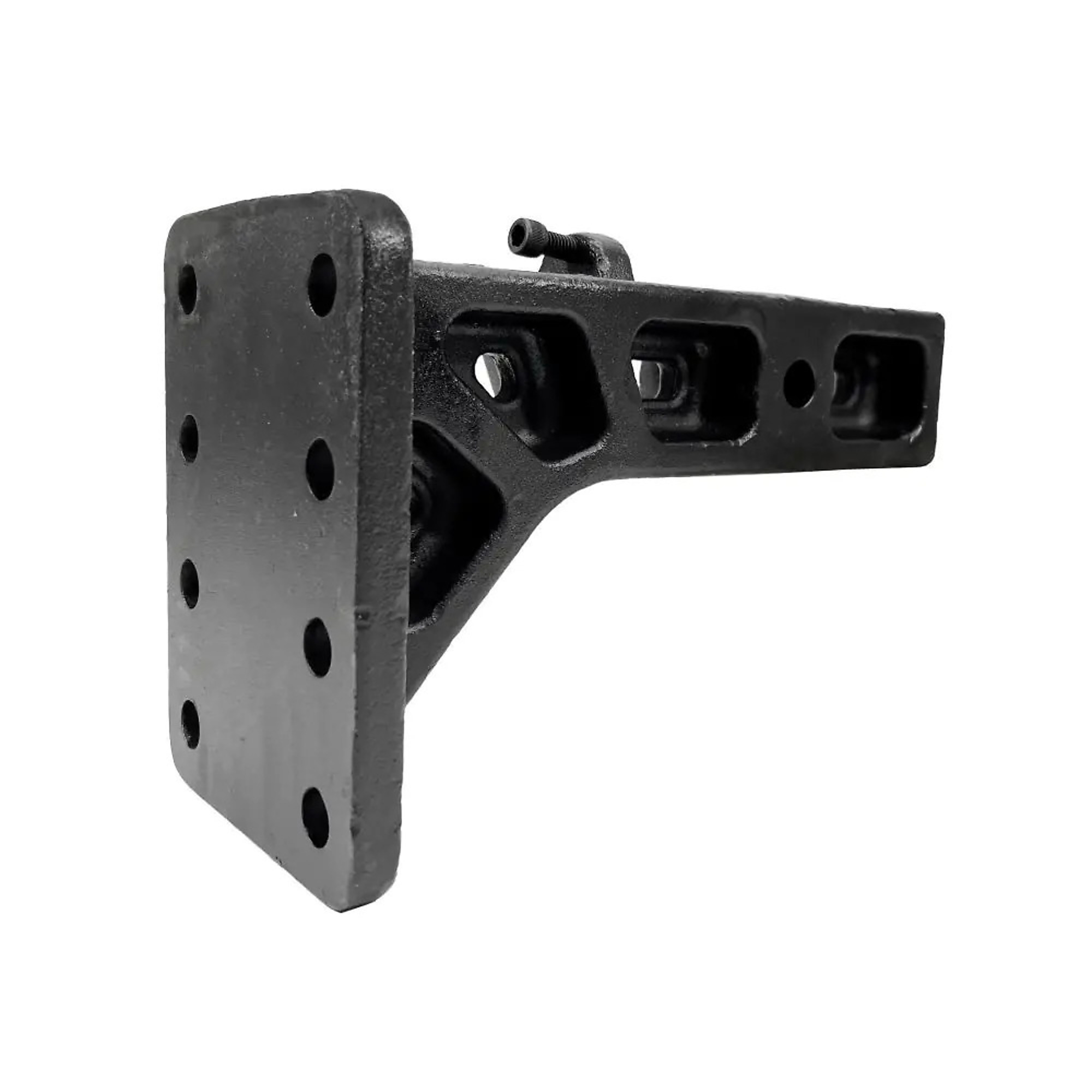 Wallace Forge Pintle Hook Mount with Rattle Reducer — Fits 2 1/2in. Receiver Hitch, 24,000 lb Capacity, 8 Holes, Model# 2352120