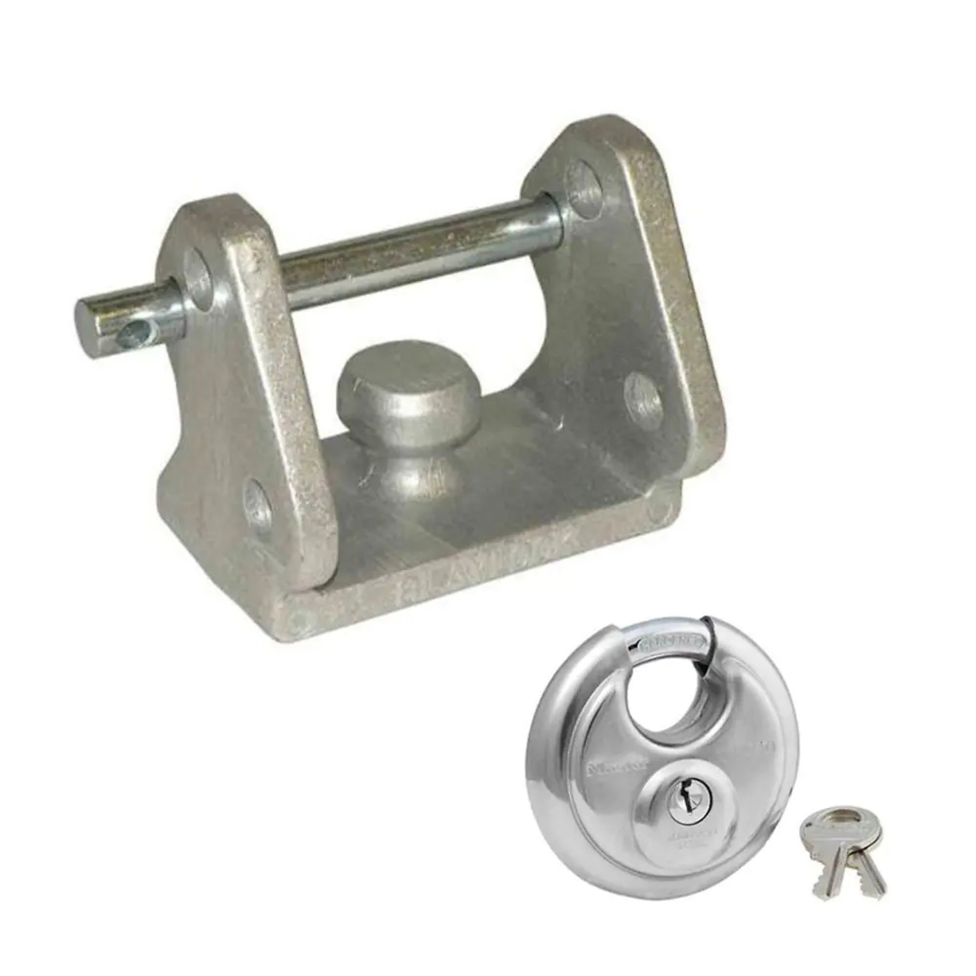 Blaylock Trailer Coupler Lock with Disc Padlock — Fits 2in. and 2-5/16in. Couplers, Heavy-Duty Aircraft Aluminum, Model# TL-33-40-D