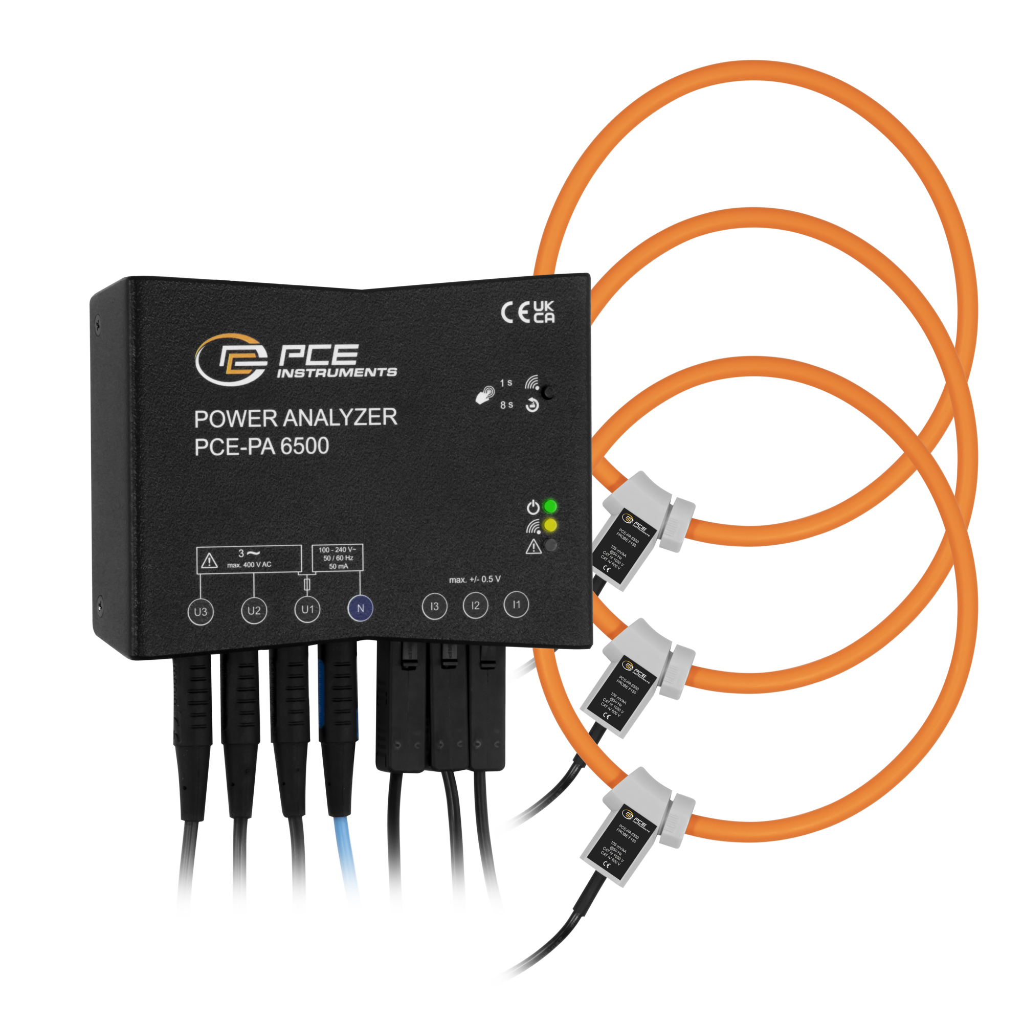 PCE Digital Power Meter — Measures Current and Voltage, Wi-Fi Enabled, Model# PCE-PA 6500 F150