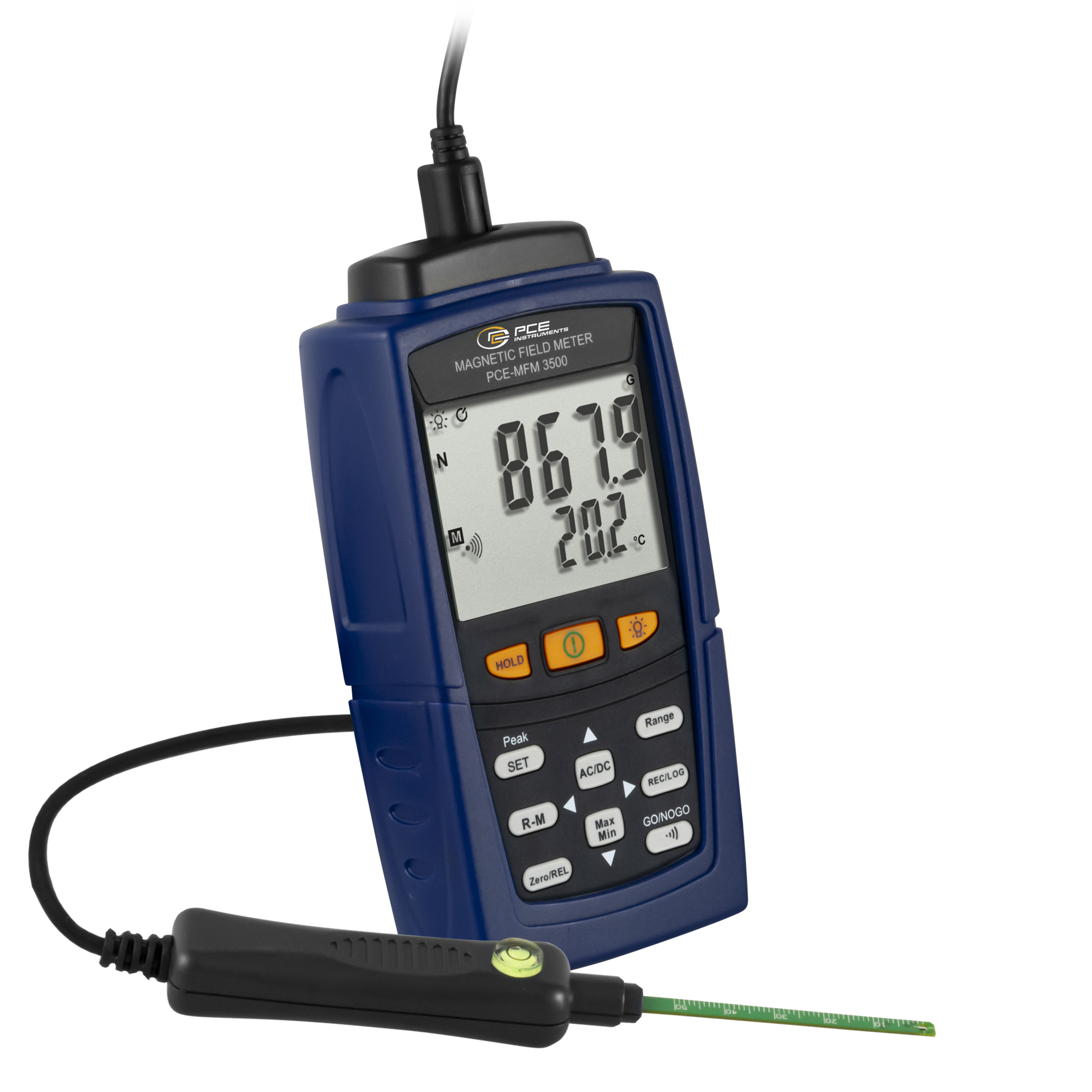 PCE Magnetic Field Meter — Measures DC and AC Fields, Model# PCE-MFM 3500