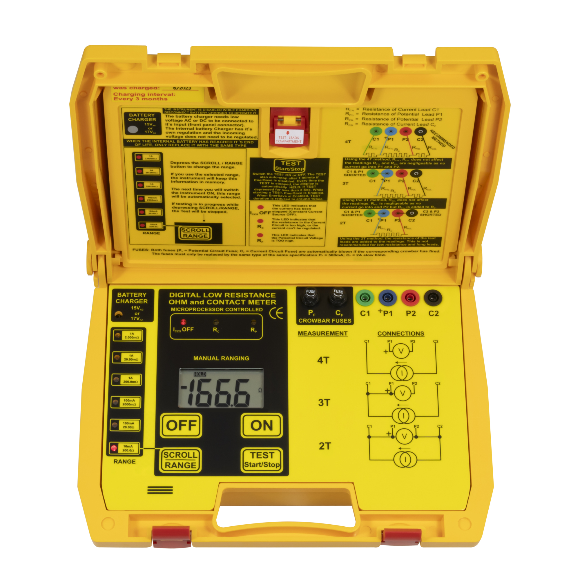 PCE Milliohmmeter — 1 ?? Resolution, Four-Wire Method, Six Measuring ...