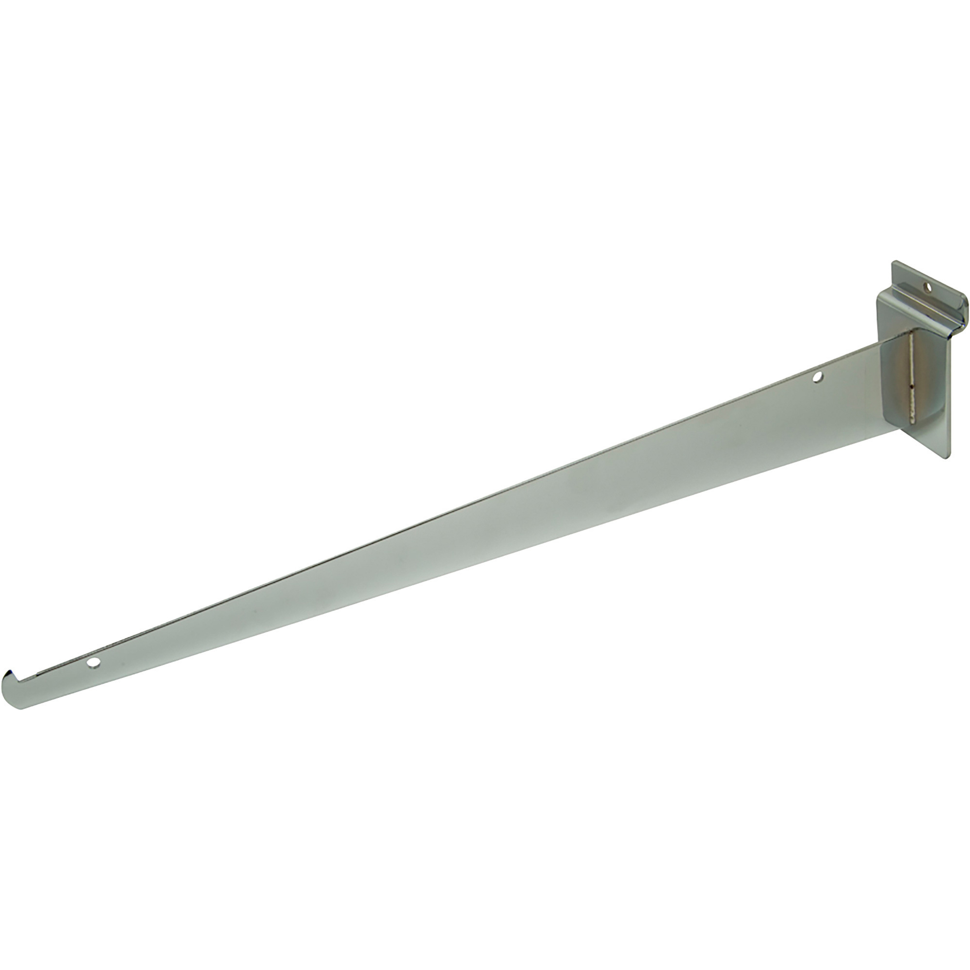 Lot De 48 Supports D’étagère Pour Lattes Econoco - Chrome 16 Pouces, Métal Robuste