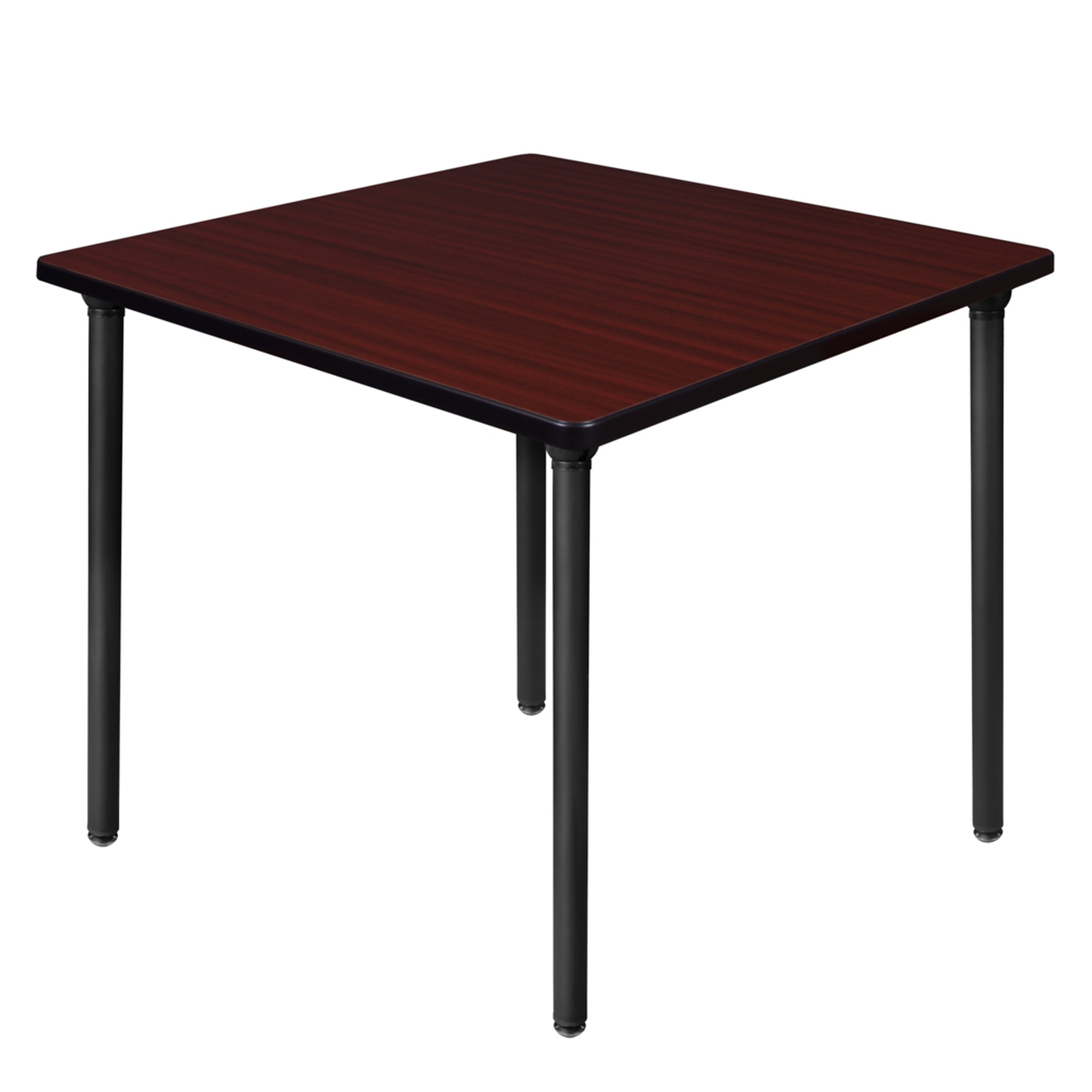 Regency Kee Square Breakroom Table — 42in., Mahogany Top, Black Folding Legs, Model# TBF4242MHBK