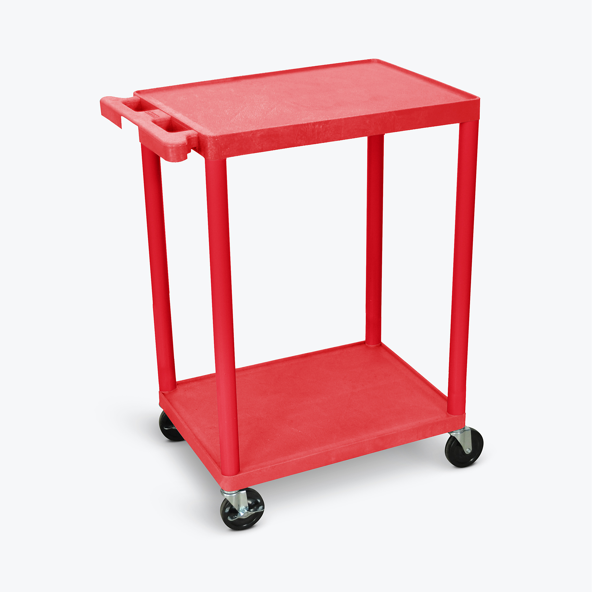 Luxor Flat Shelf Cart — Two Shelves, 100-Lb. Capacity Per Shelf, Model# RDSTC22RD