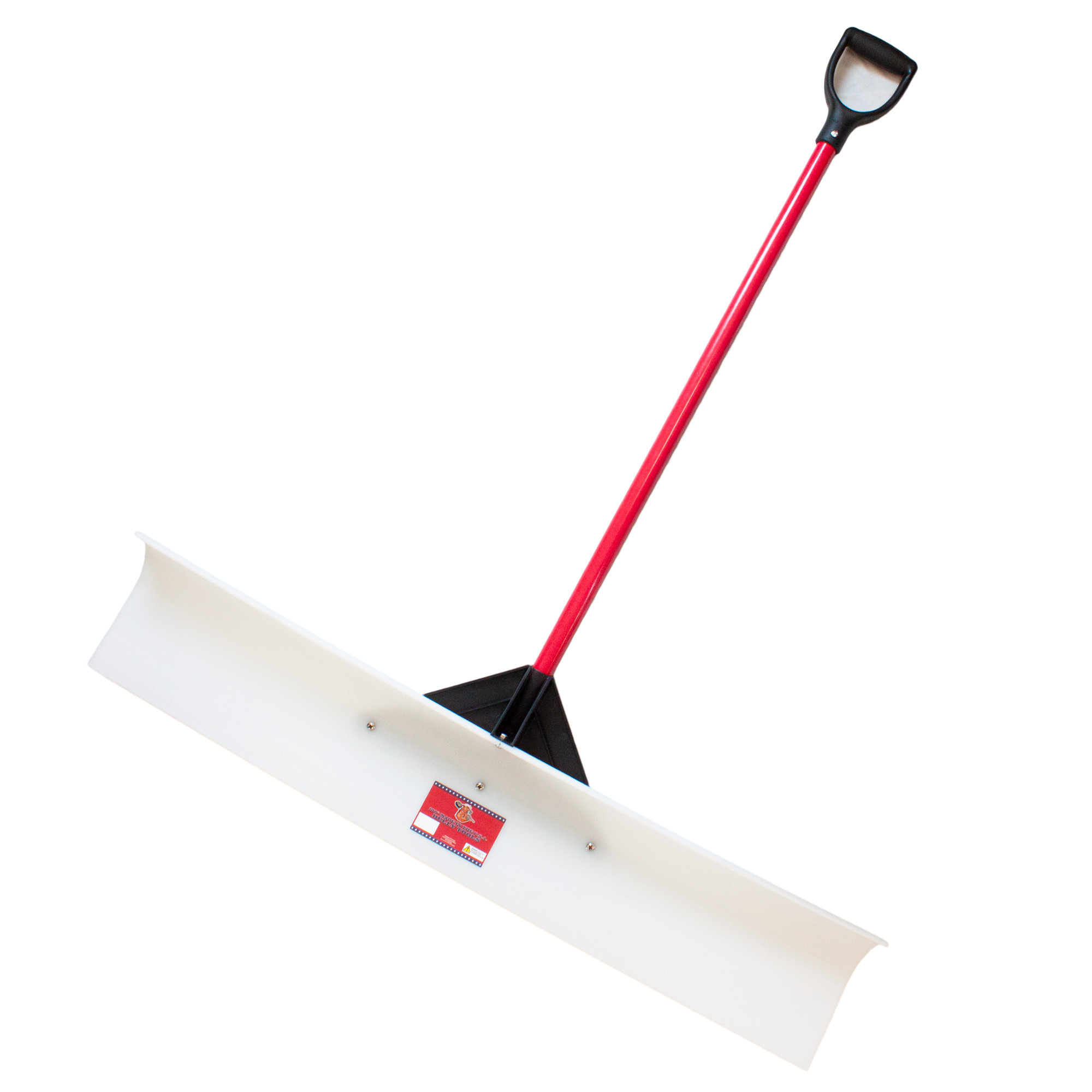 Bully Tools Ultra High Molecular Weight Snow Pusher — 48in., Fiberglass Handle, D-Grip, Model# 50548