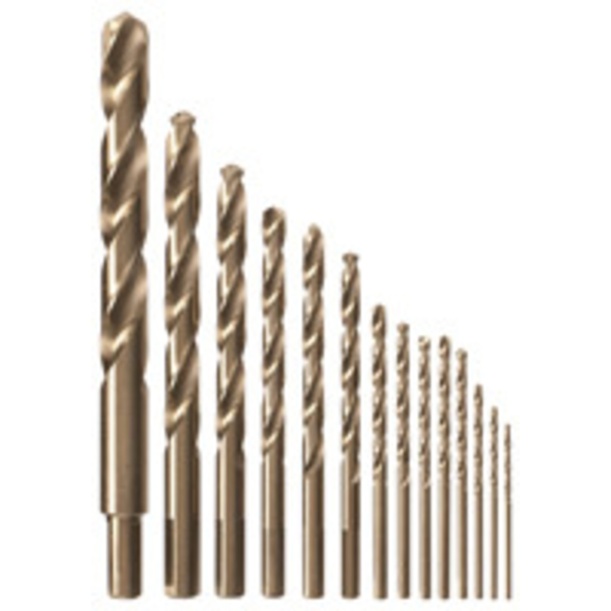 Bosch Cobalt M42 Drill Bit Set — 14 Pcs, Jobber Length, Split Point, Three-Flat Shank, Model# CO14B