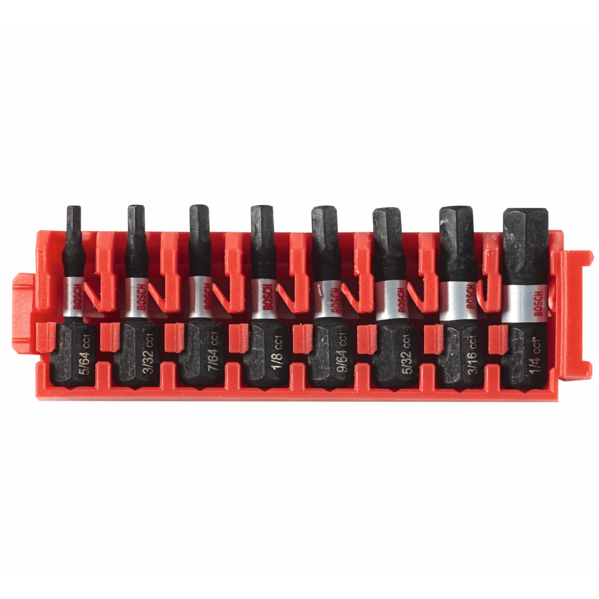 Bosch ITDHV108C 8 pc. Driven 1 In. Impact Hex Insert Bits with Clip for ...