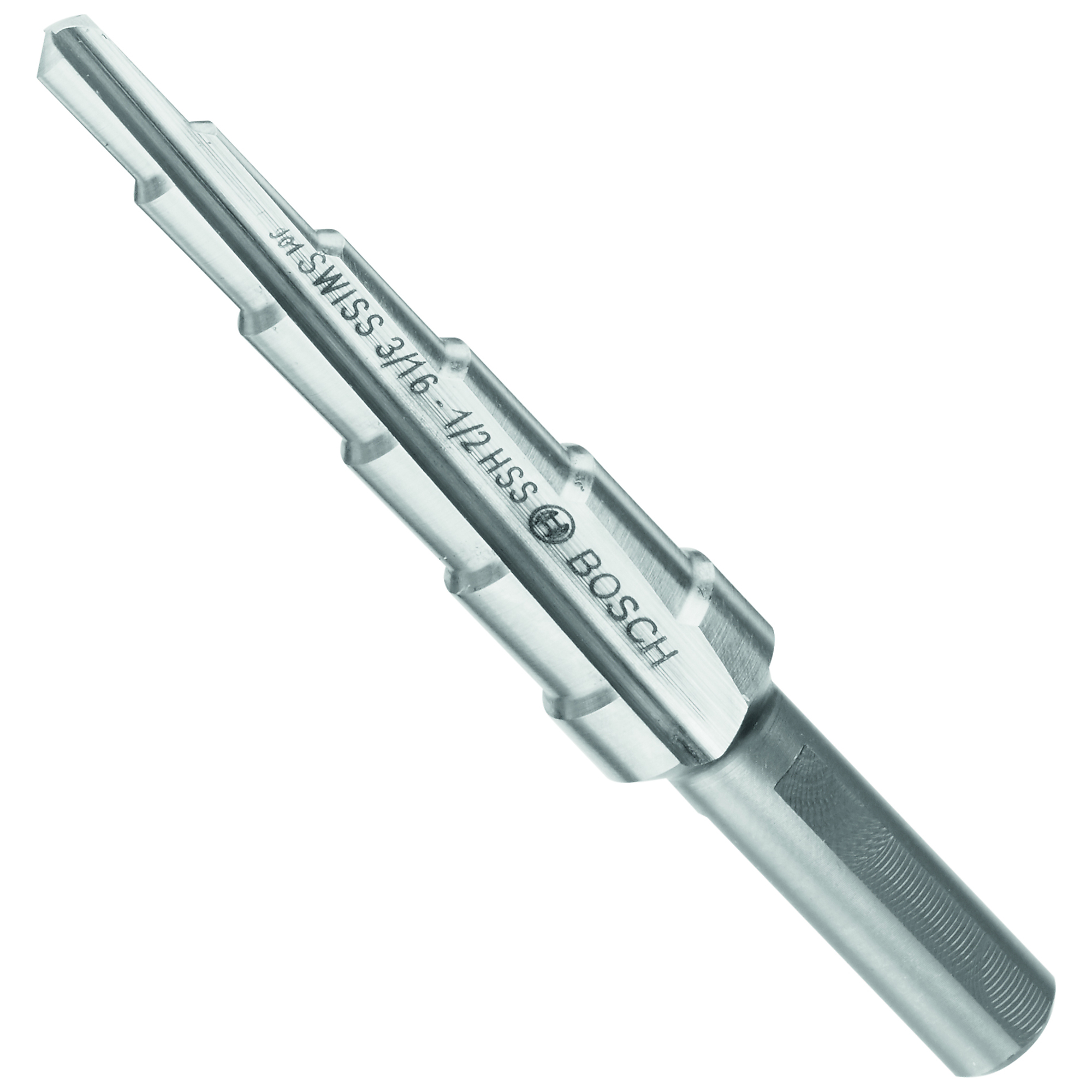 Bosch High-Speed Steel Turbo Step Drill Bit — 3/16in. to 1/2in., Double Flute, Model# SDC6