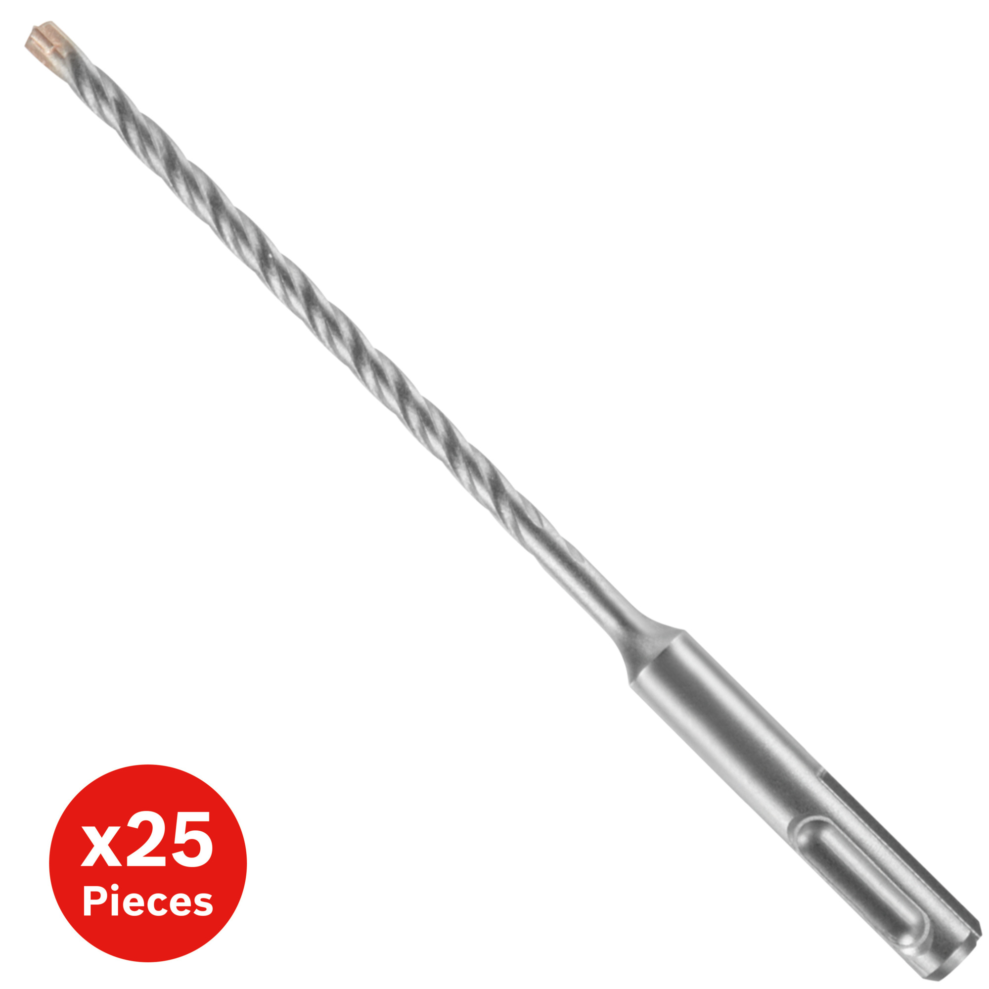 Bosch Bulldog Tough SDS-Plus Rotary Hammer Bit — 3/16in. x 4in. x 6in., 4-Cutter Head, 25 Pk., Model# HC4C2011B25