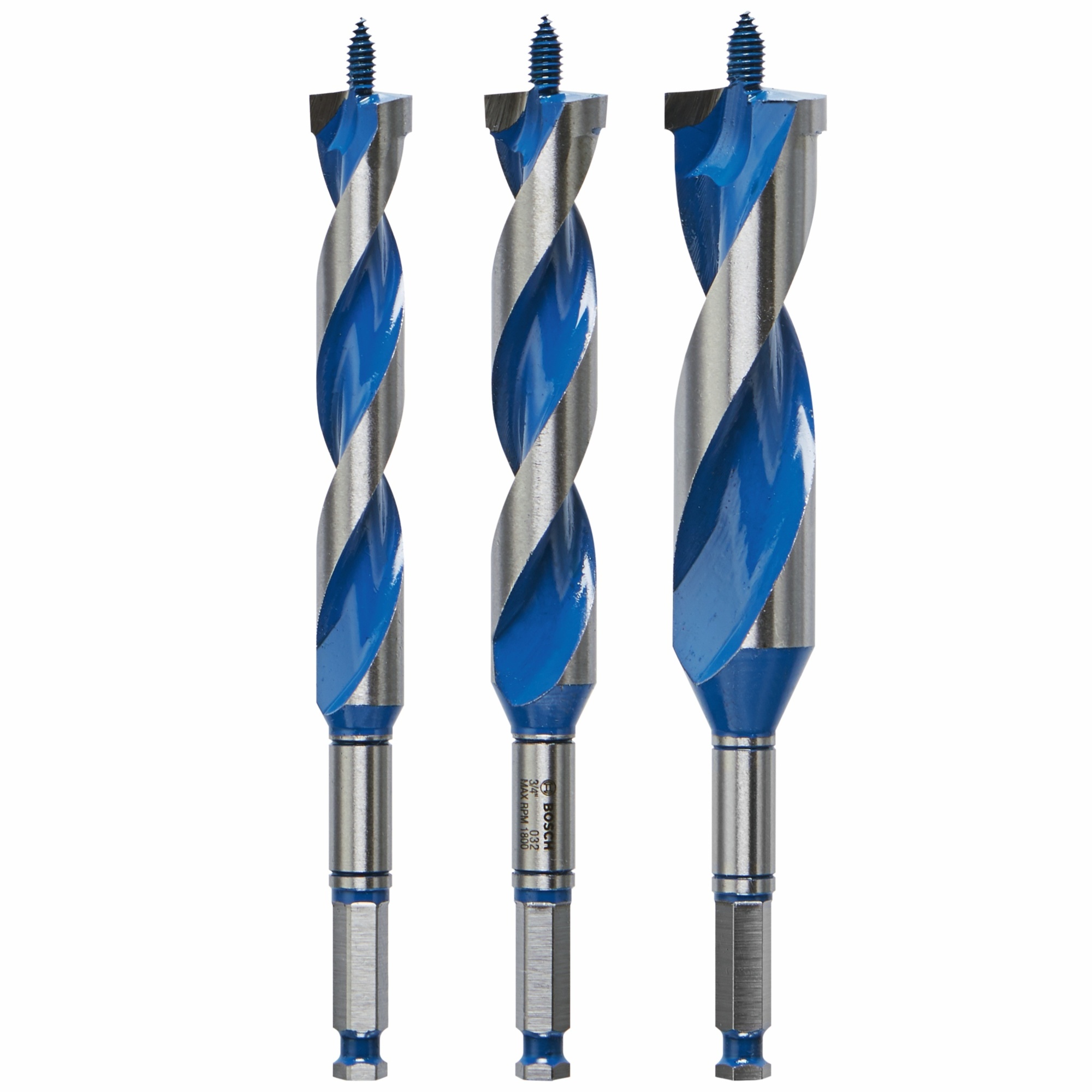 Bosch High-Speed Auger Bit Set — 3-Pc., 6.5in. Length, Reinforced Tips, Model# HSAS5003