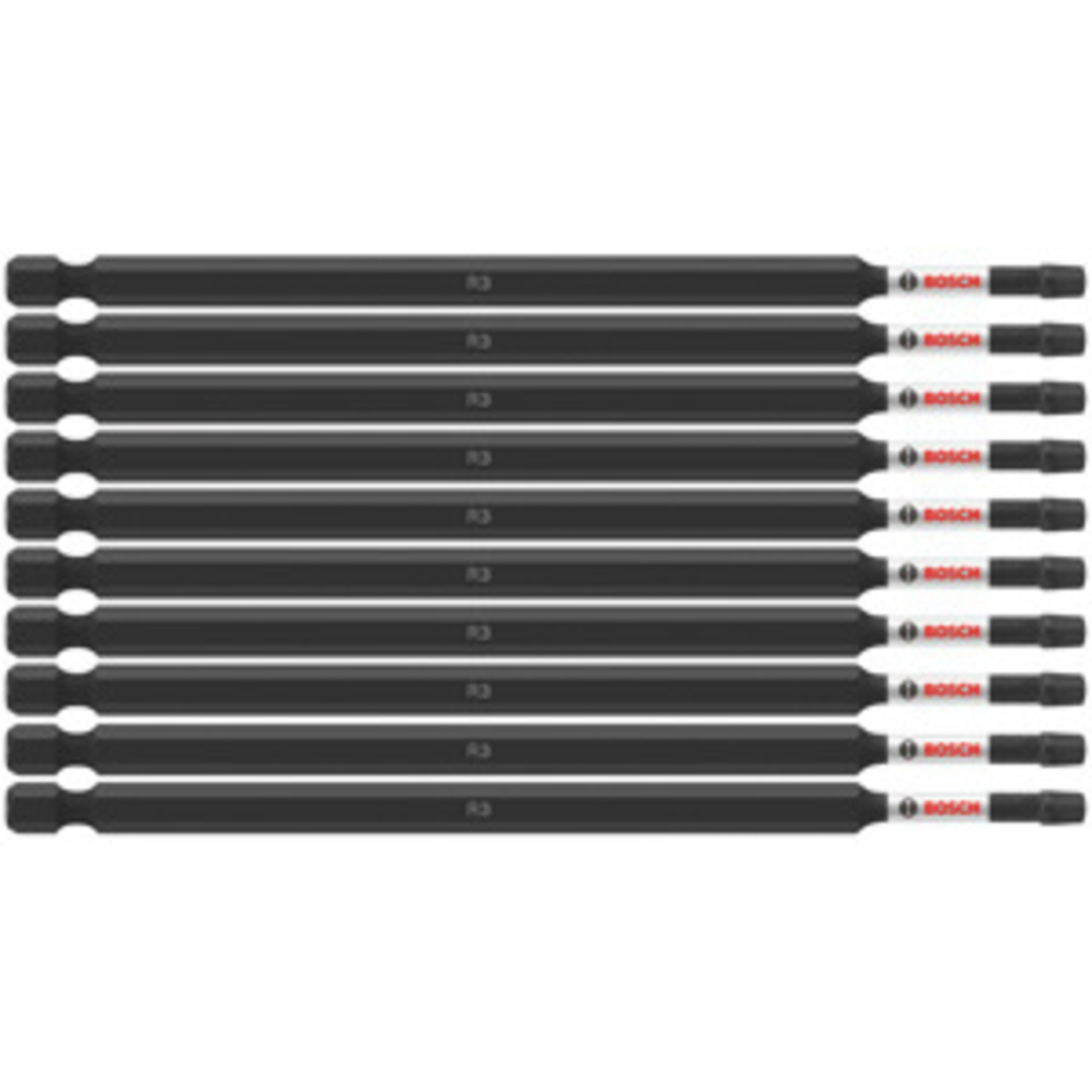 Bosch Impact Tough Power Bits — 6in., Square #3, 10-Pc. Bulk Pack, Model# ITSQ36B