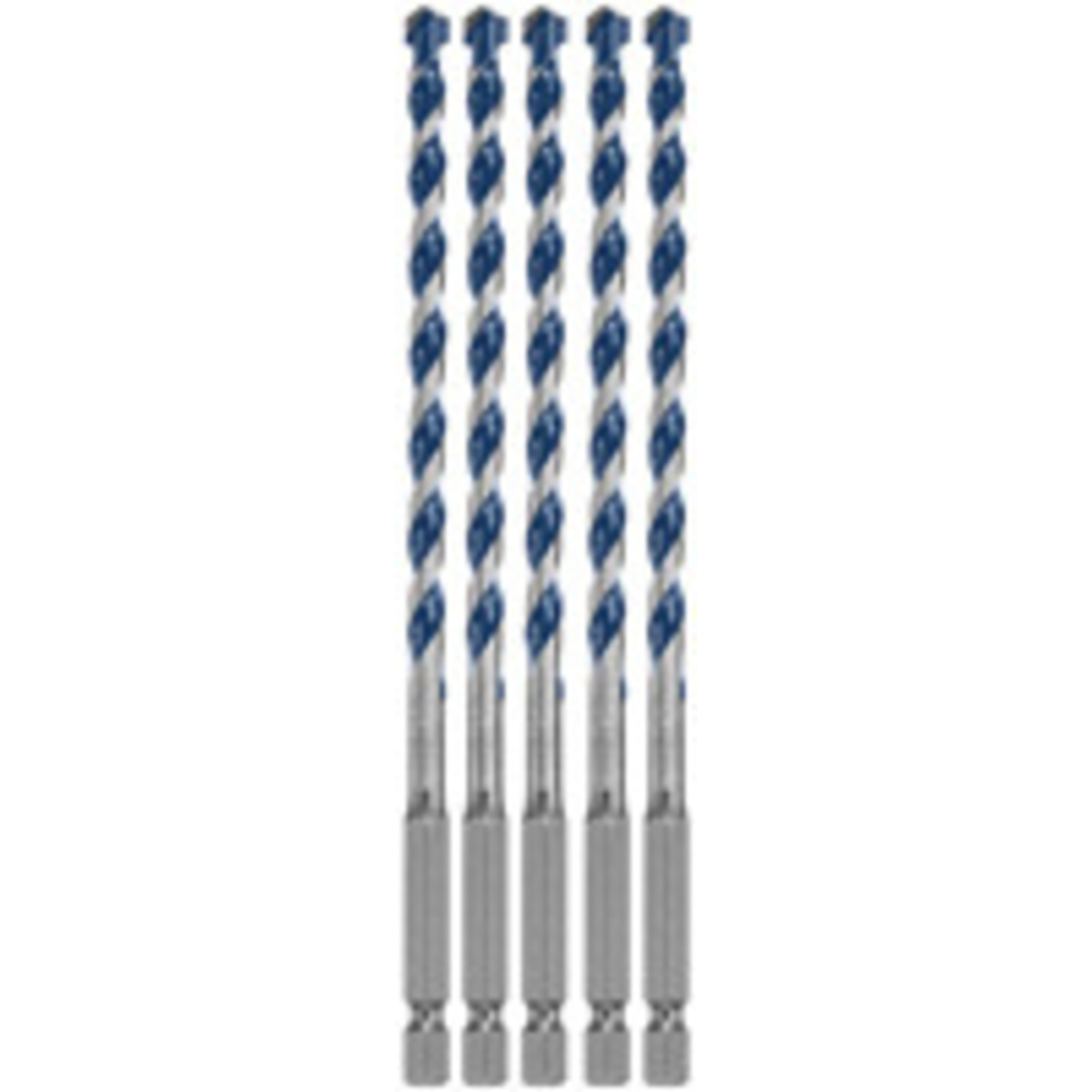 Bosch BlueGranite Turbo Carbide Hammer Drill Bits — 1/4in. x 6in., 5-Pc., Model# HCBG0605T